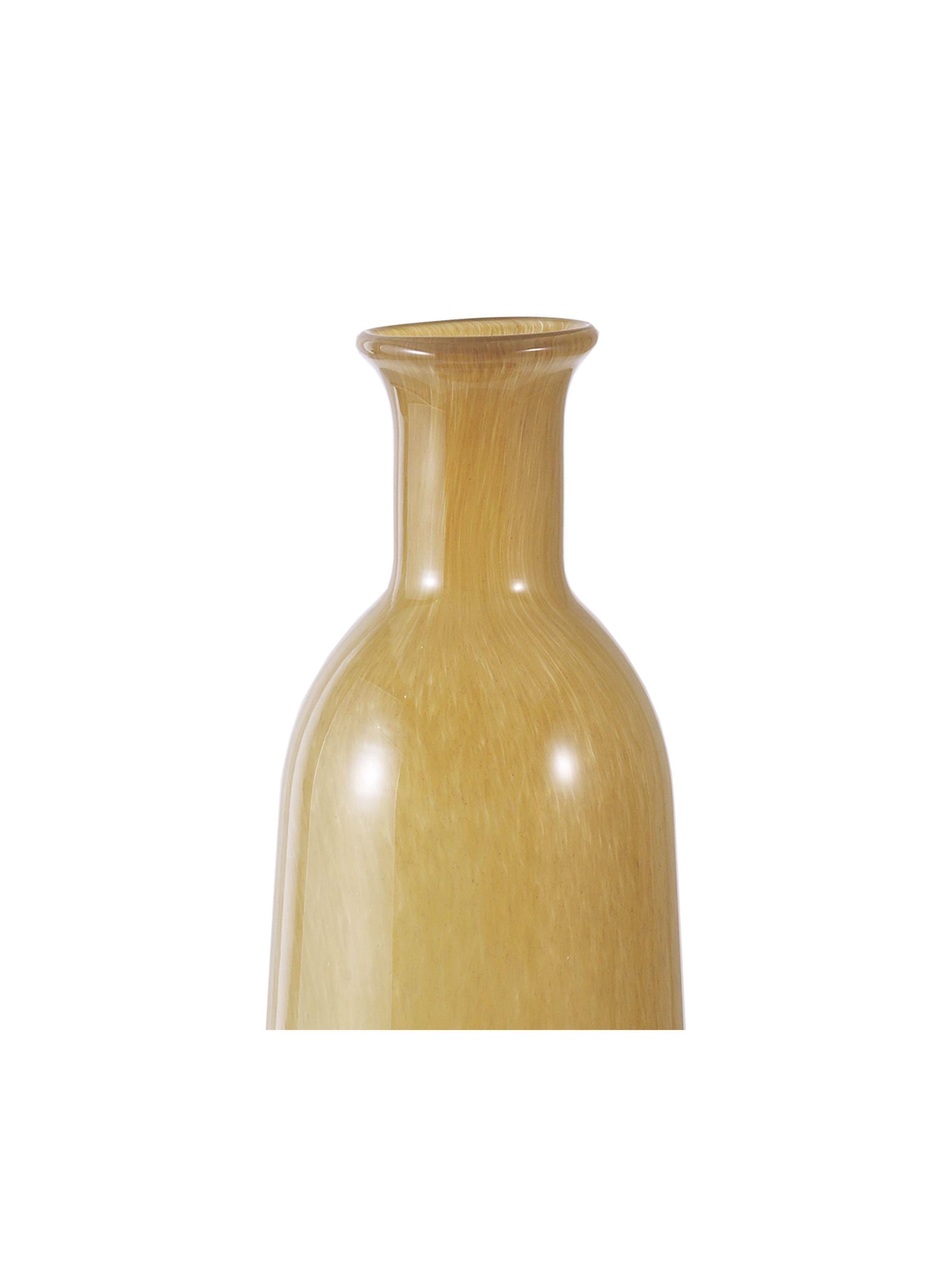 Jarrón Vidrio Ocre L-3