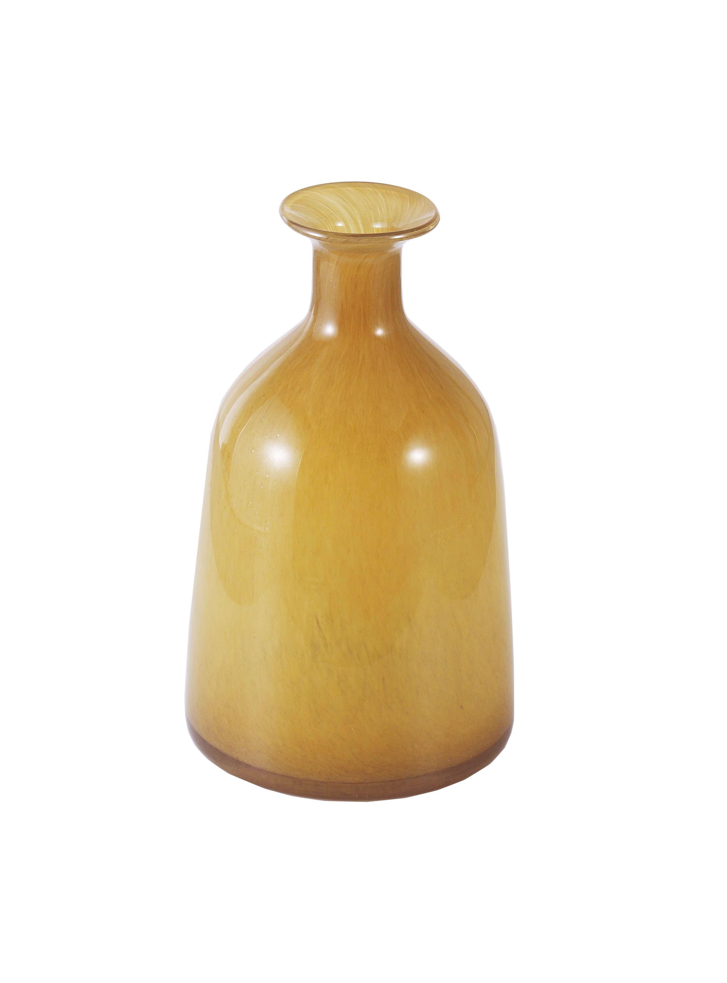 Jarrón Vidrio Ocre S-0