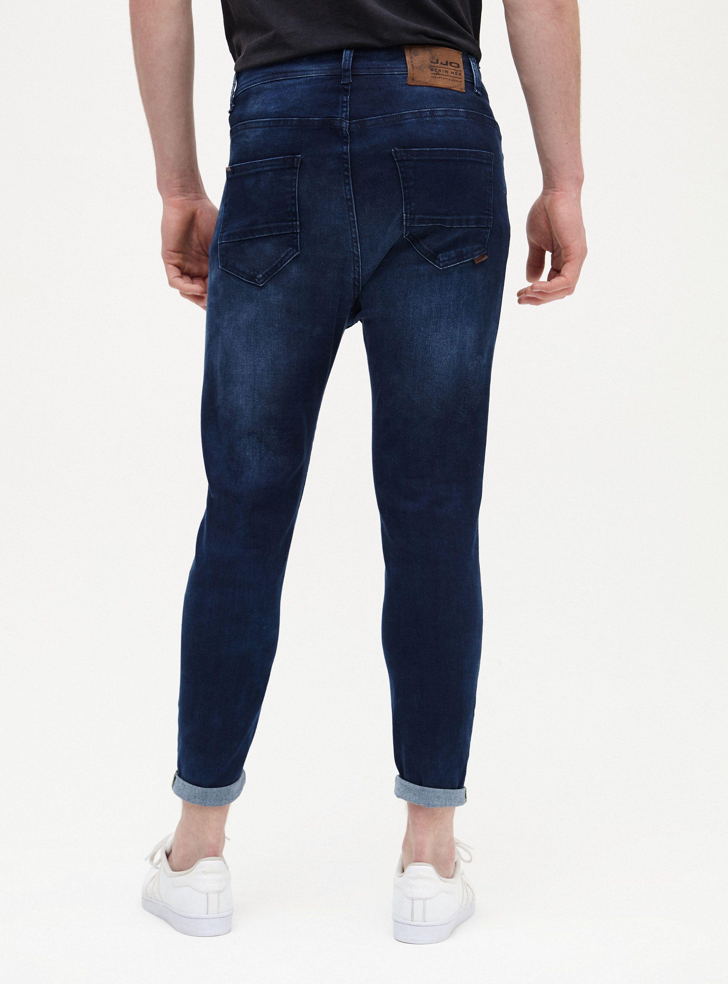 Jeans Tapered Roturas Azul Oscuo Denim-1