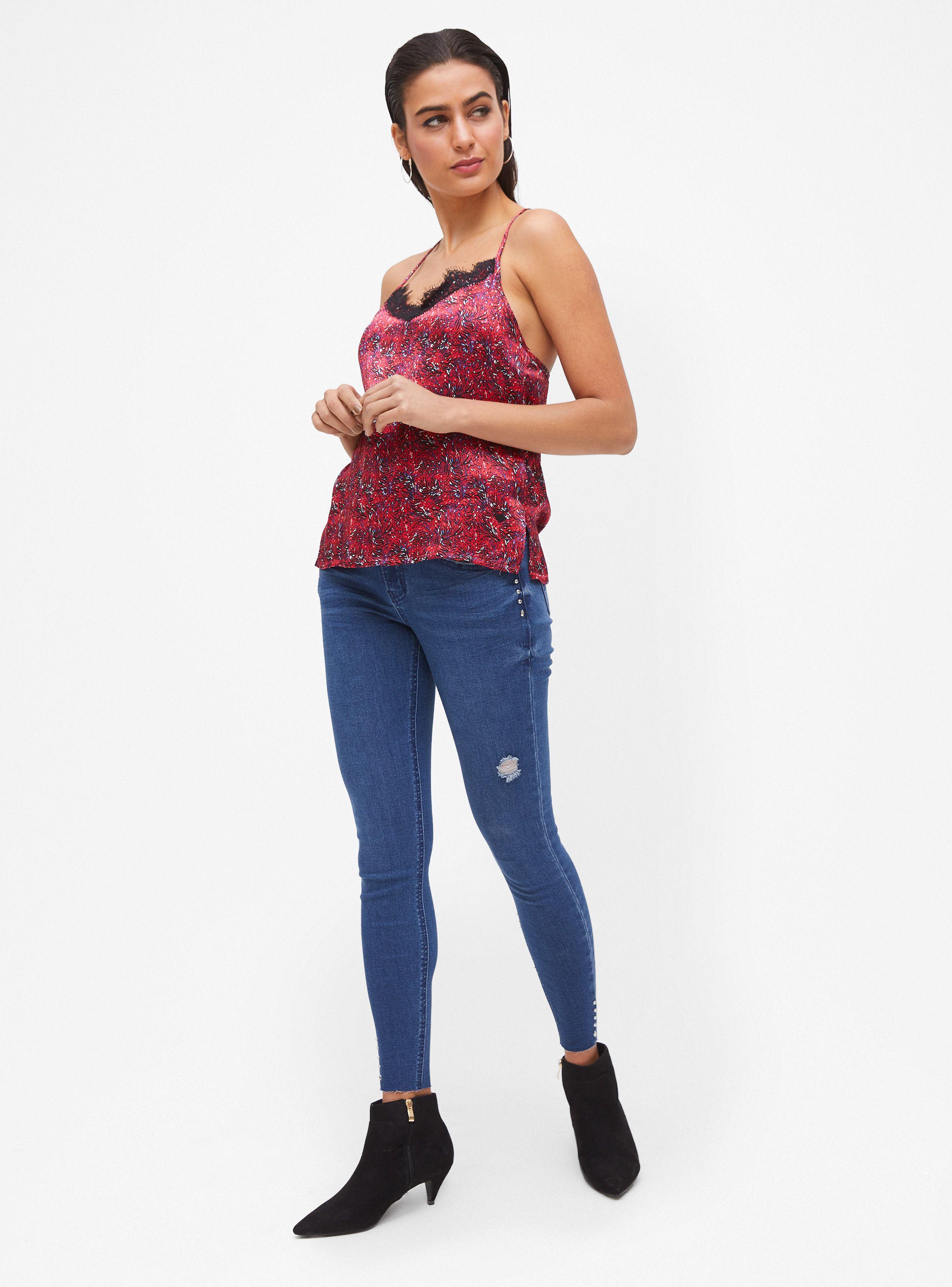 Blusa Espalda Cruzada Full Aplicación Encaje-3