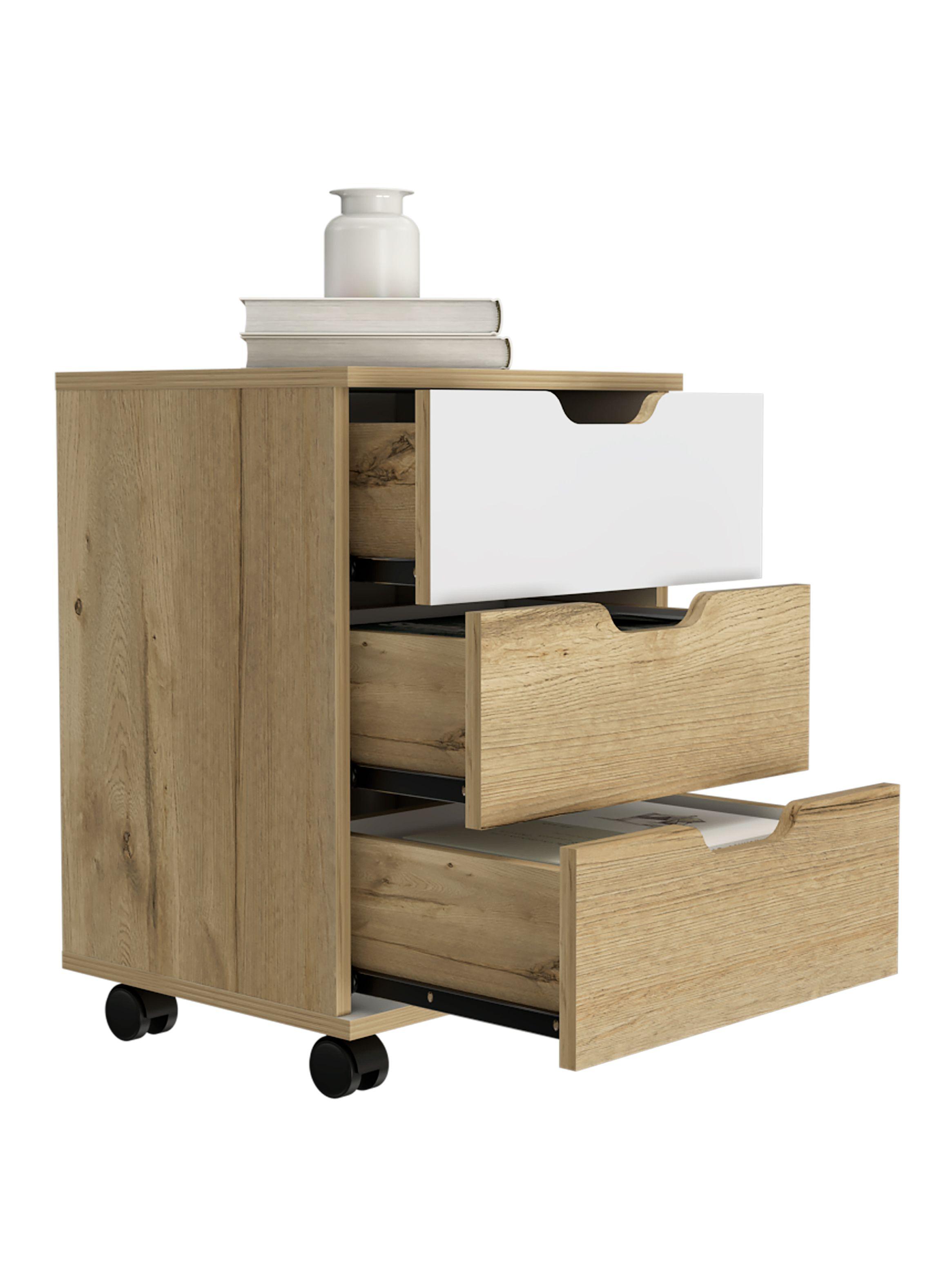 Cajonera de Oficina con Ruedas Vilna 3 Cajones-3