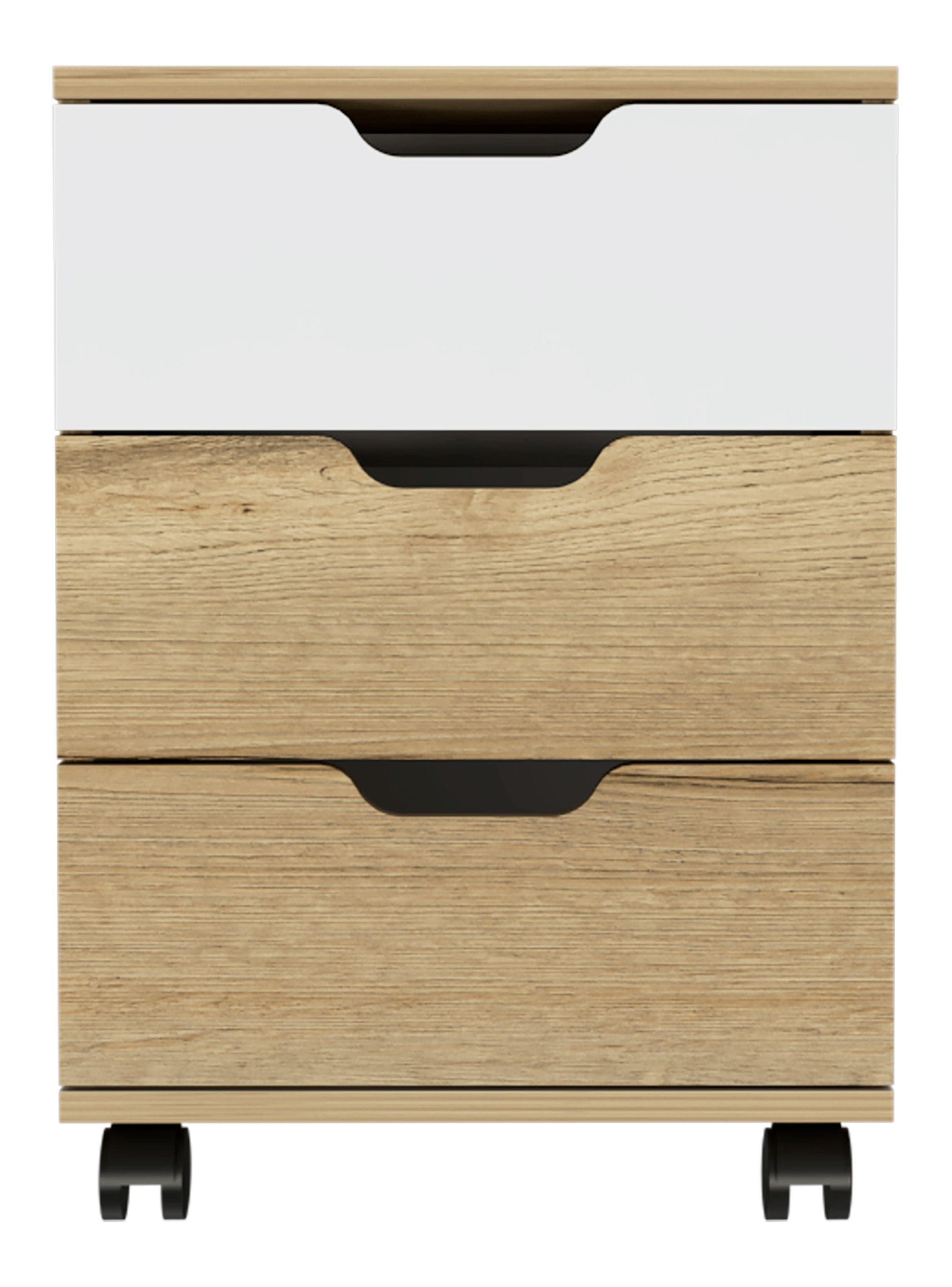 Cajonera de Oficina con Ruedas Vilna 3 Cajones-2
