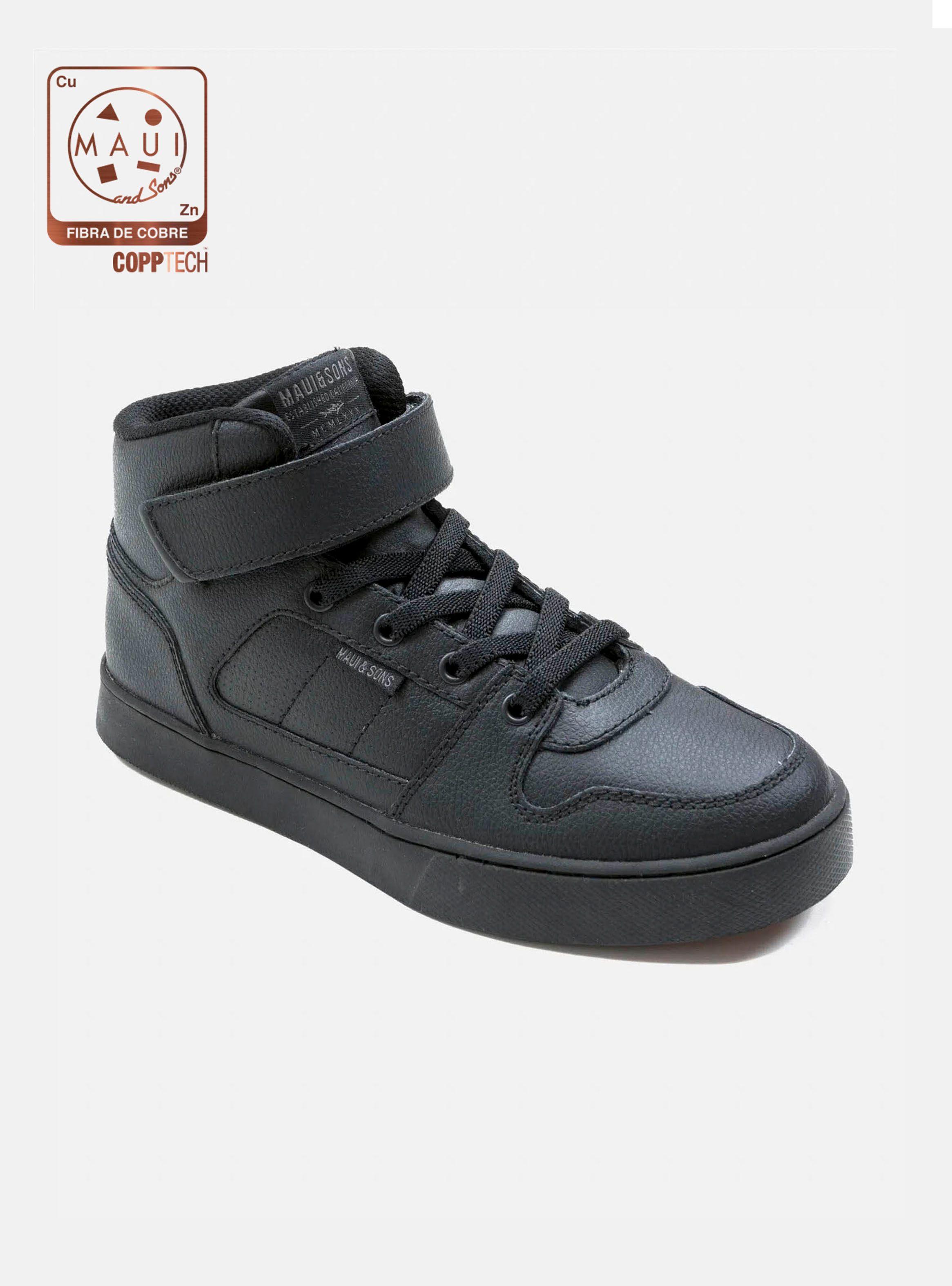 Zapato Escolar Cana y Velcro Hombre-1
