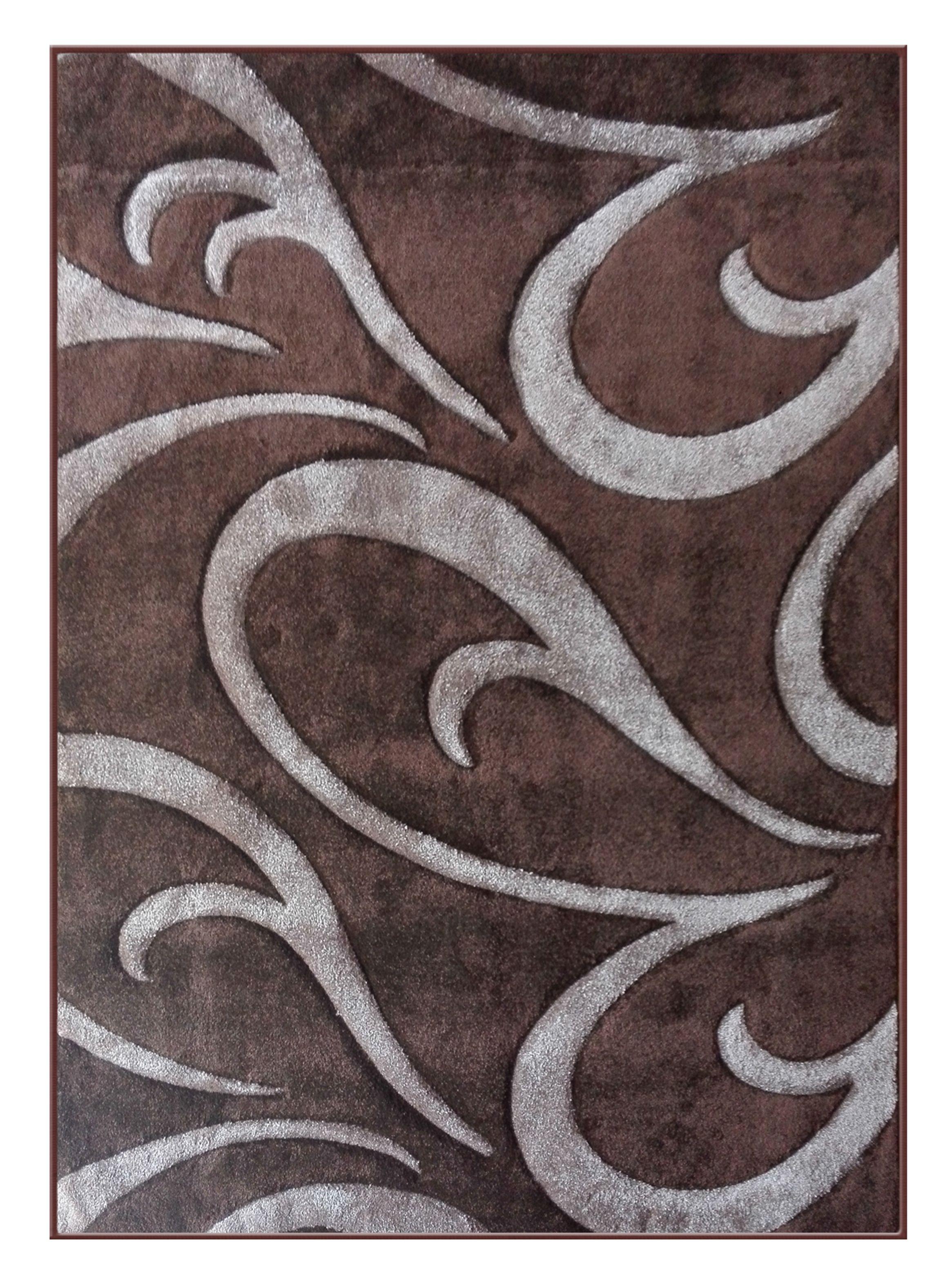 Alfombra Frize Carved 170 x 230 cm Café Idetex-0
