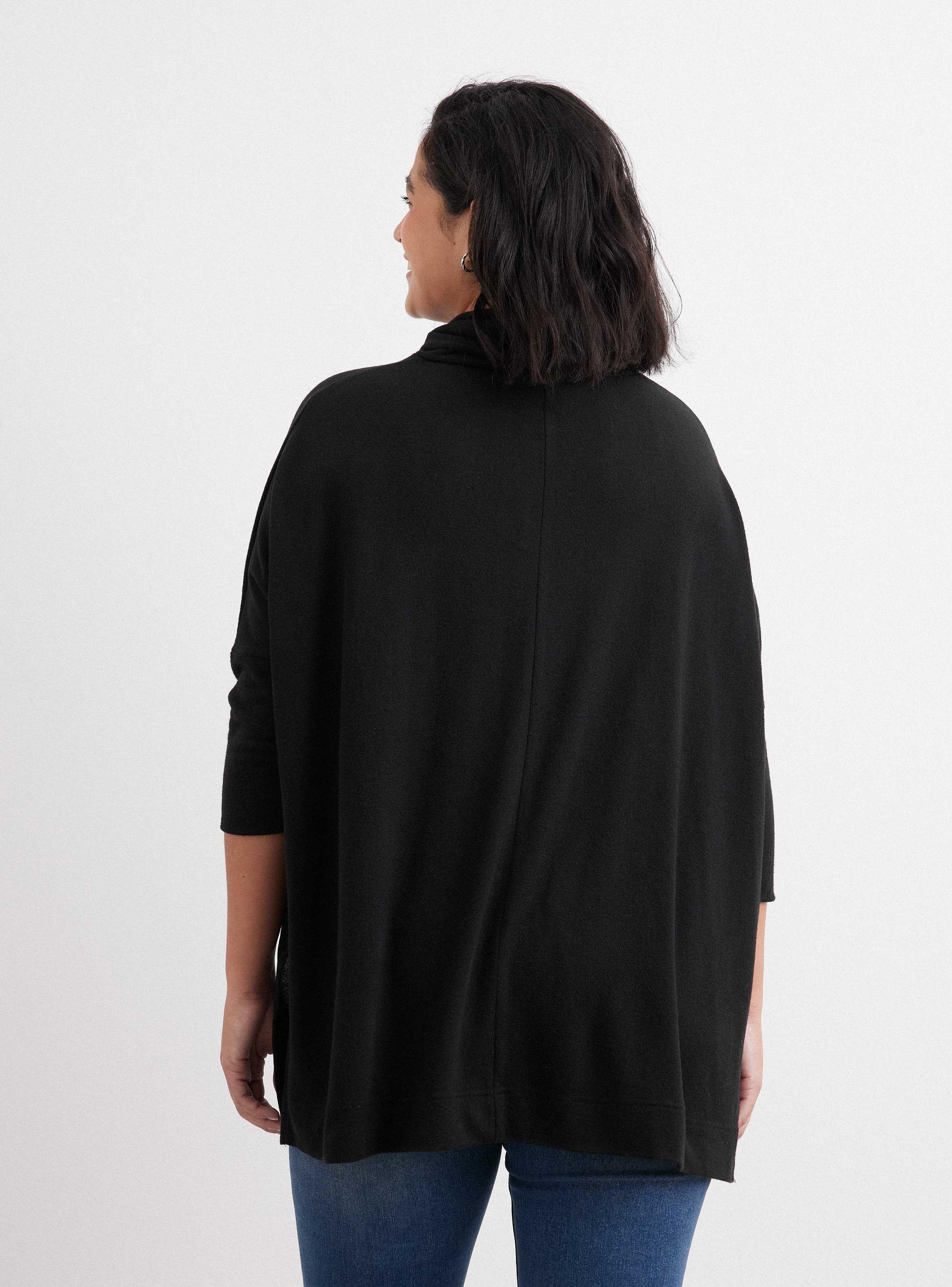 Polera Holgada Cuello Alto Manga Larga-1