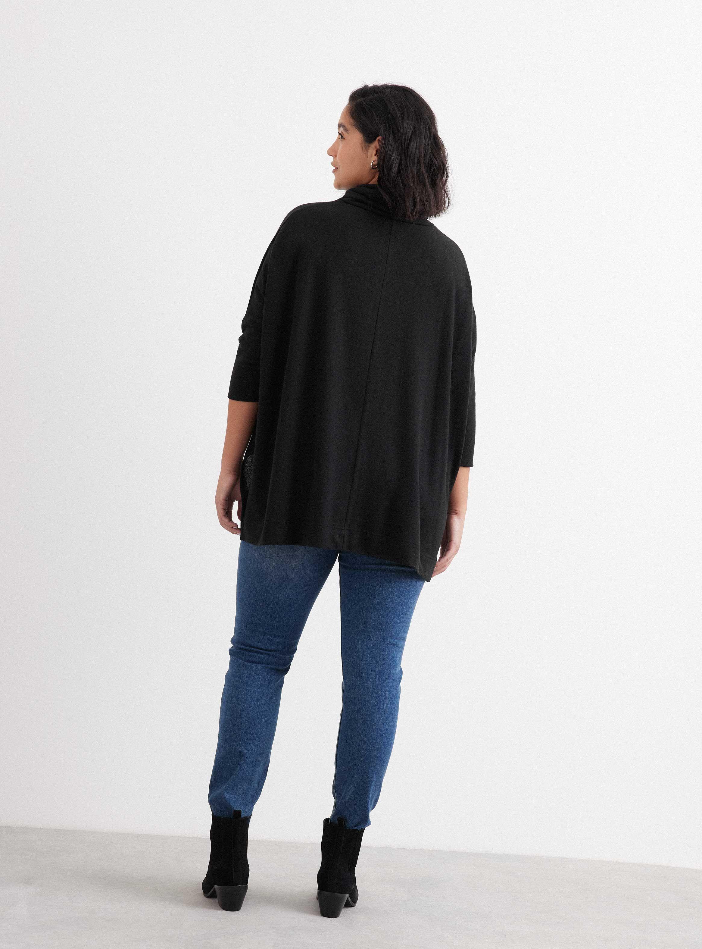 Polera Holgada Cuello Alto Manga Larga-5