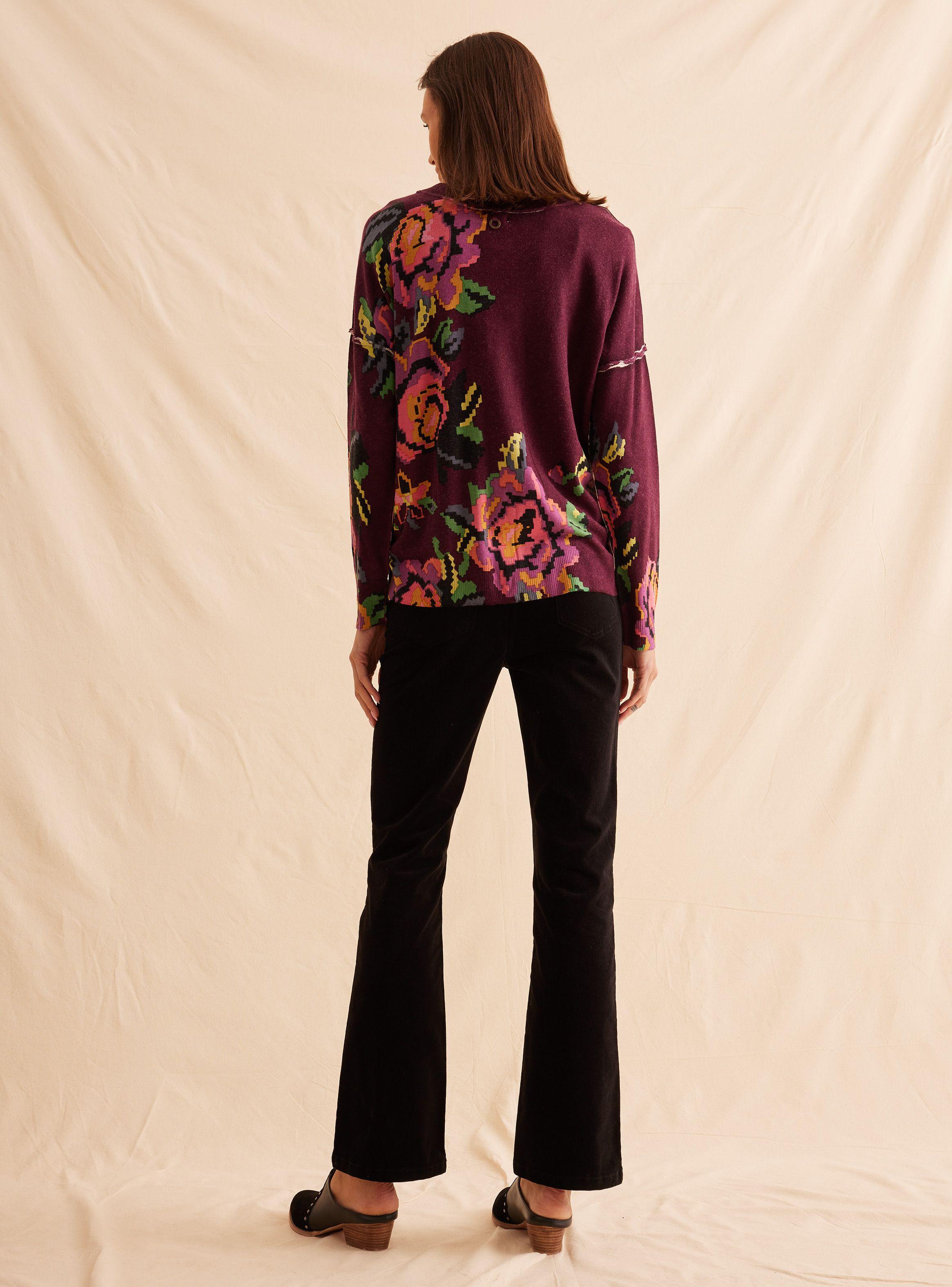 Sweater Estampado Flor Floral-5