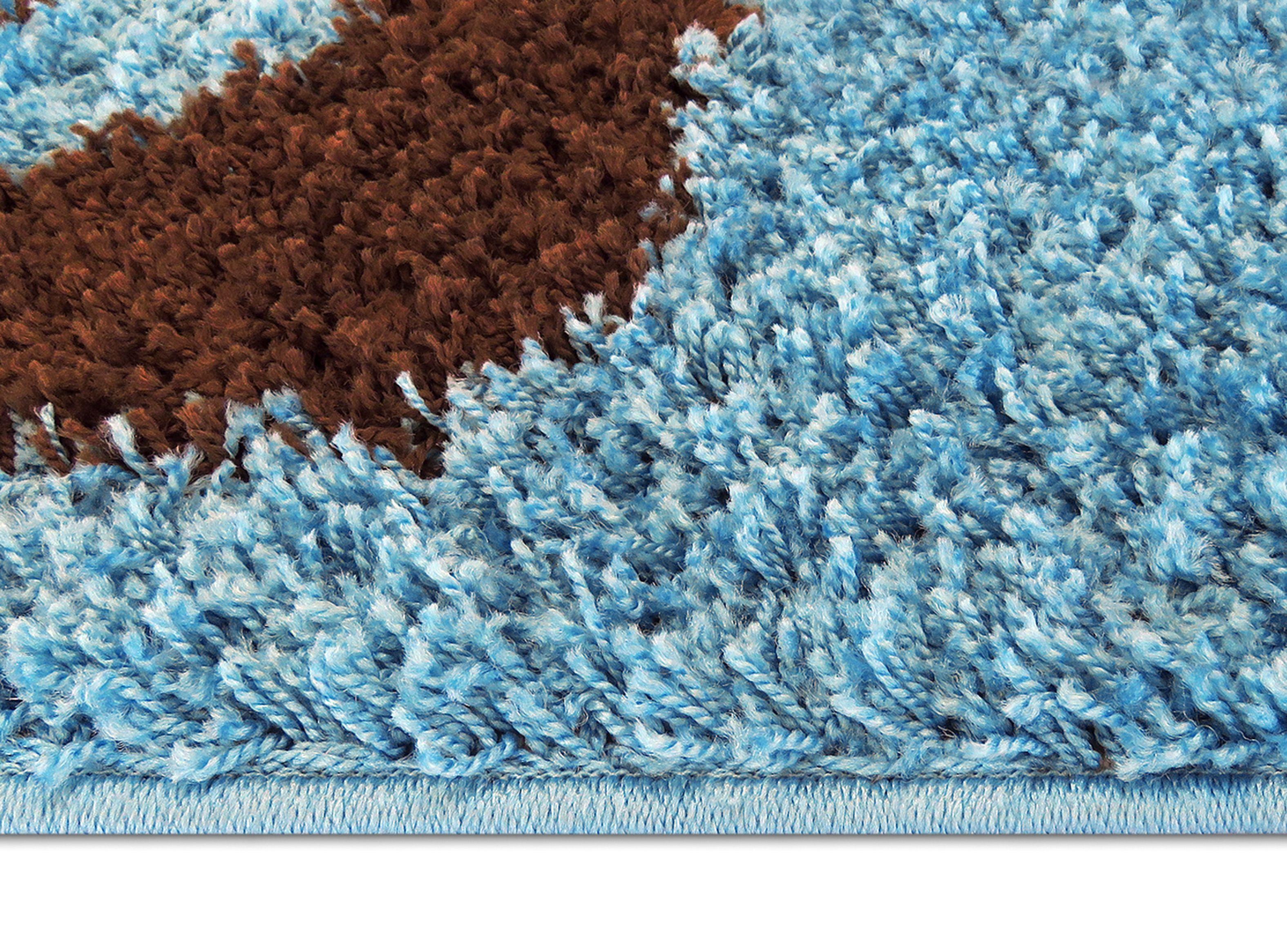 Alfombra Shaggy D1 150 x 200 cm Turquesa-1