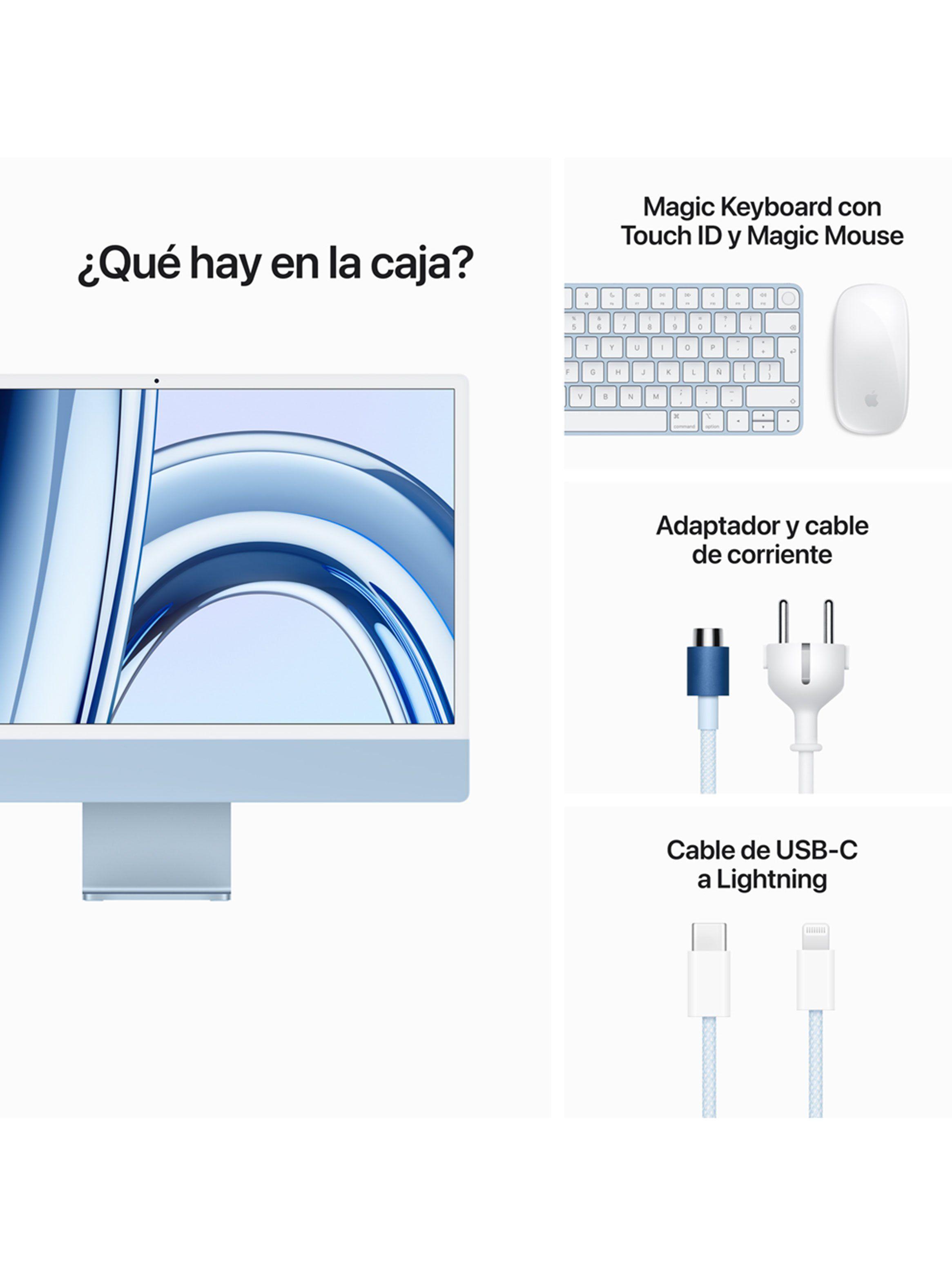 Apple iMac 24" M3 8GB RAM 256GB SSD GPU 10 Núcleos Azul-3