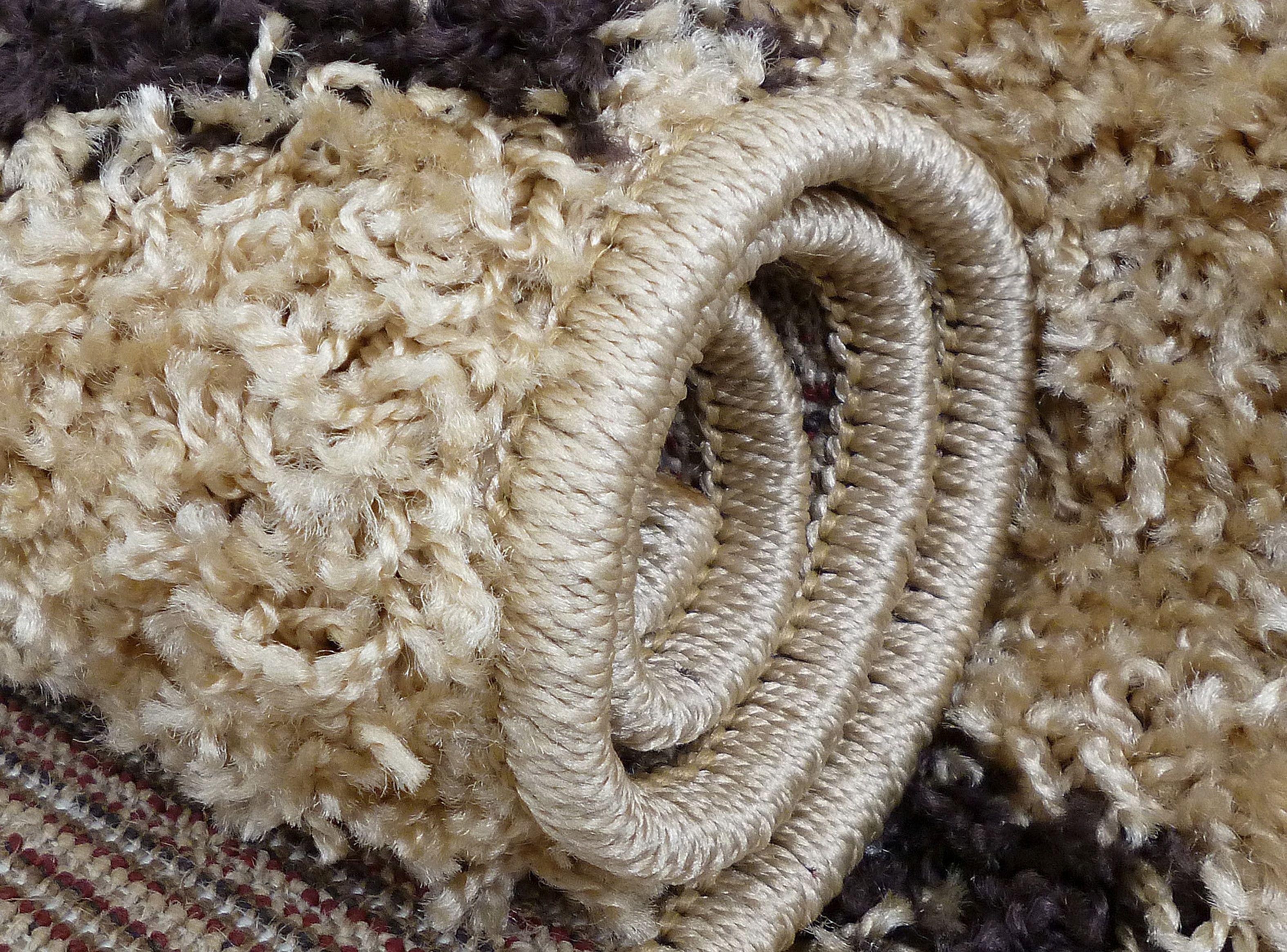 Alfombra Shaggy D7 133 x 180 cm Beige-1