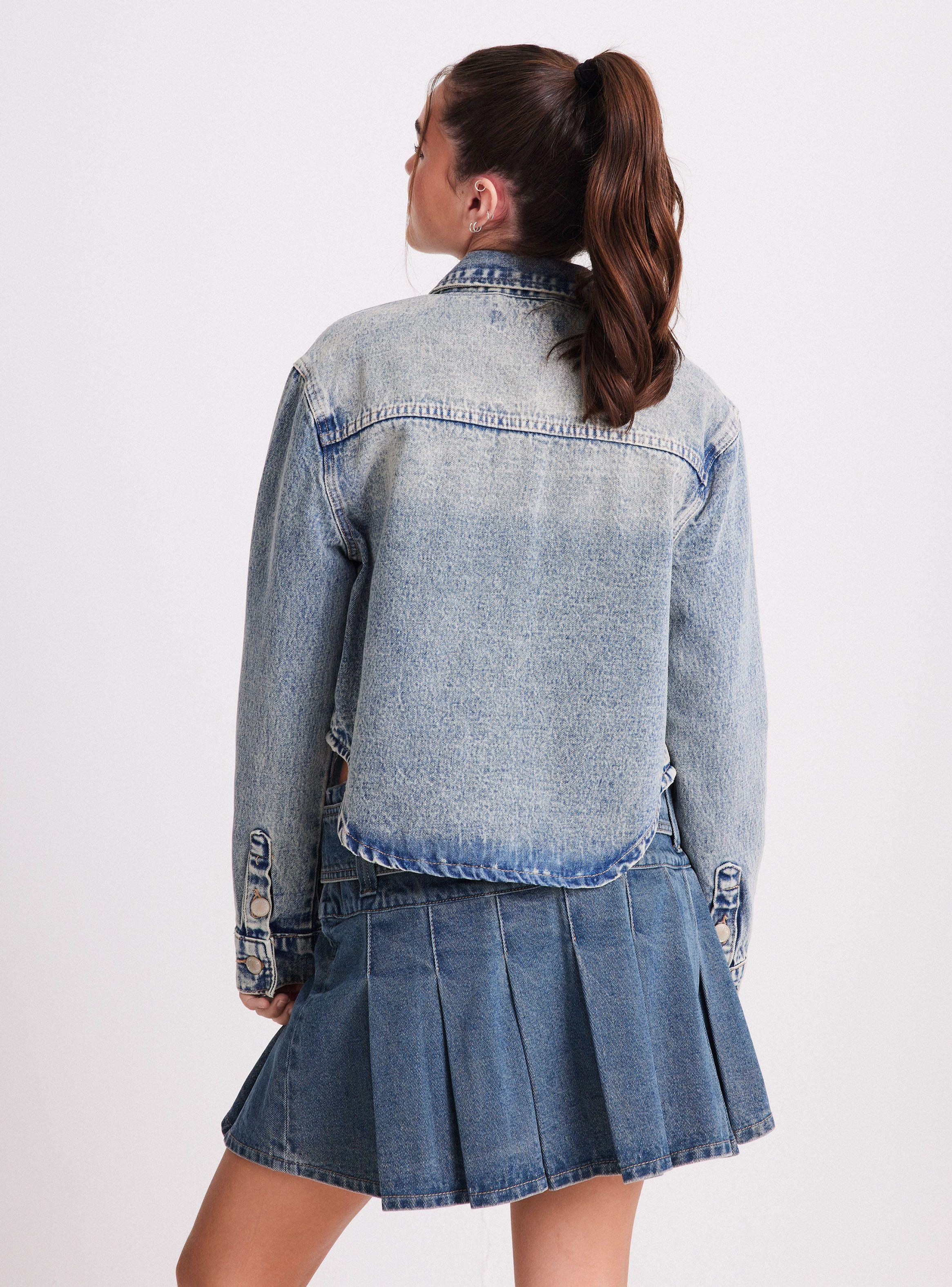 Chaqueta Sobrecamisa Crop Lavado Dirty-1