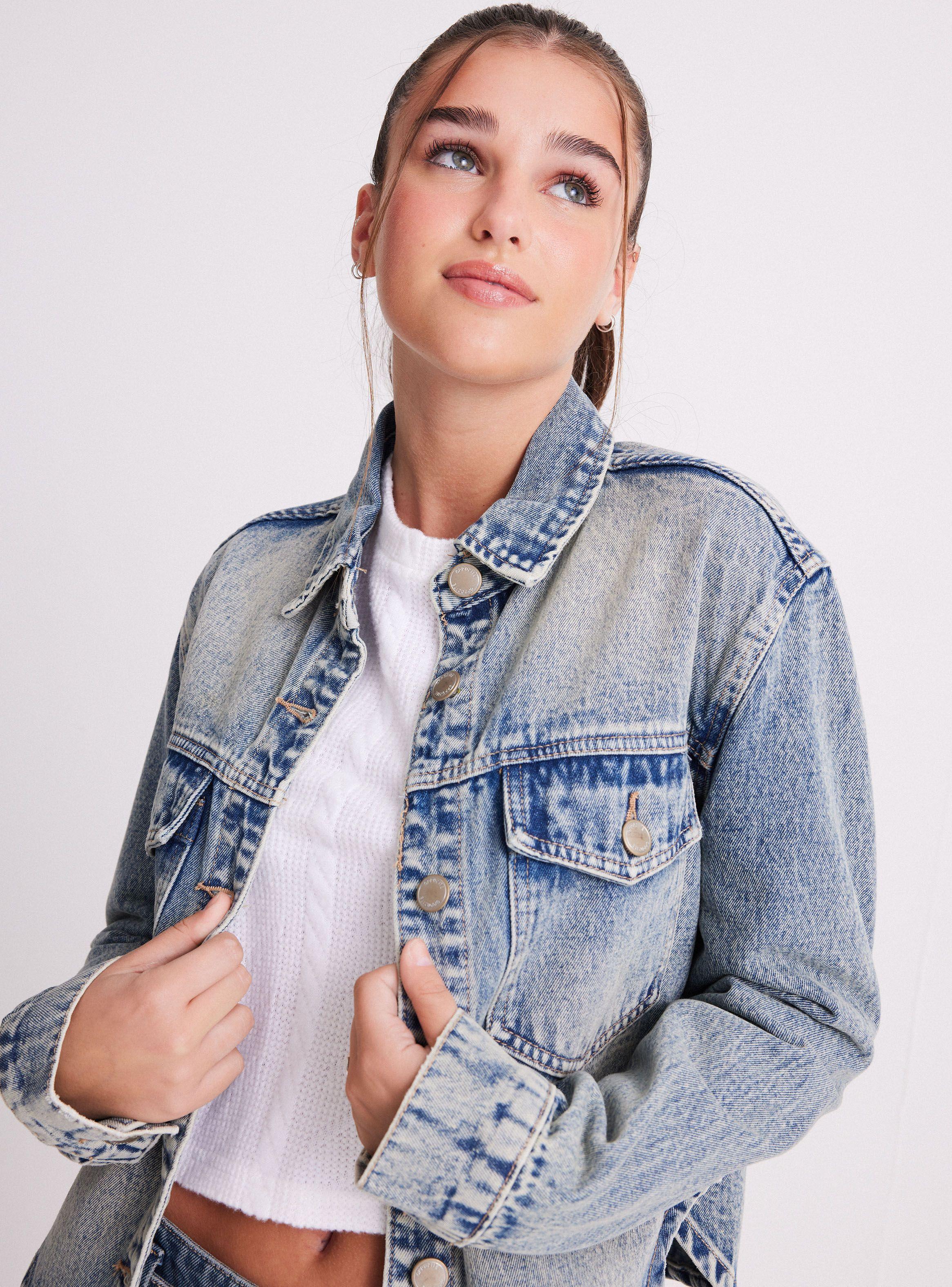 Chaqueta Sobrecamisa Crop Lavado Dirty-2