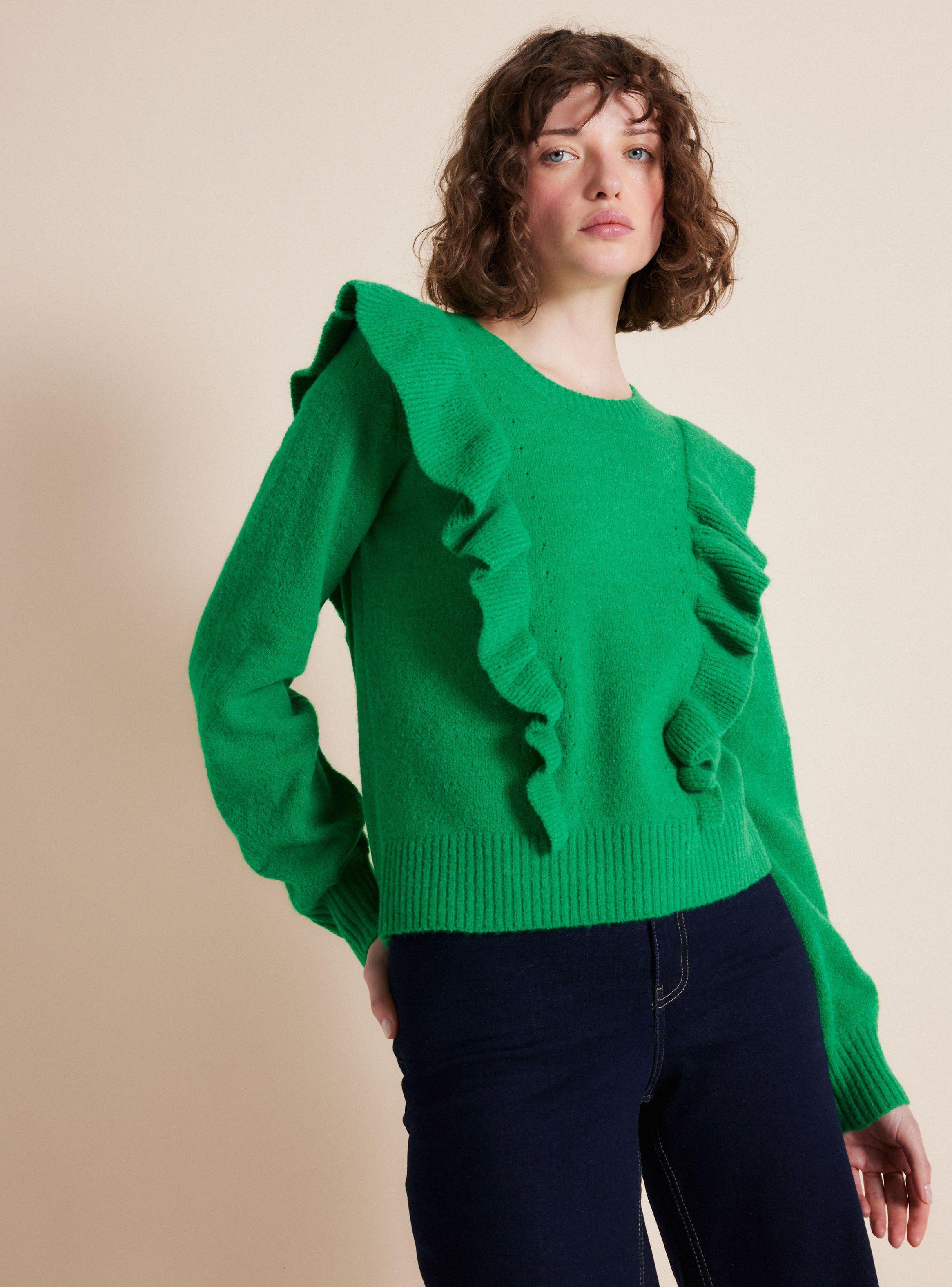 Sweater Vuelos Frontales Con Lana-0