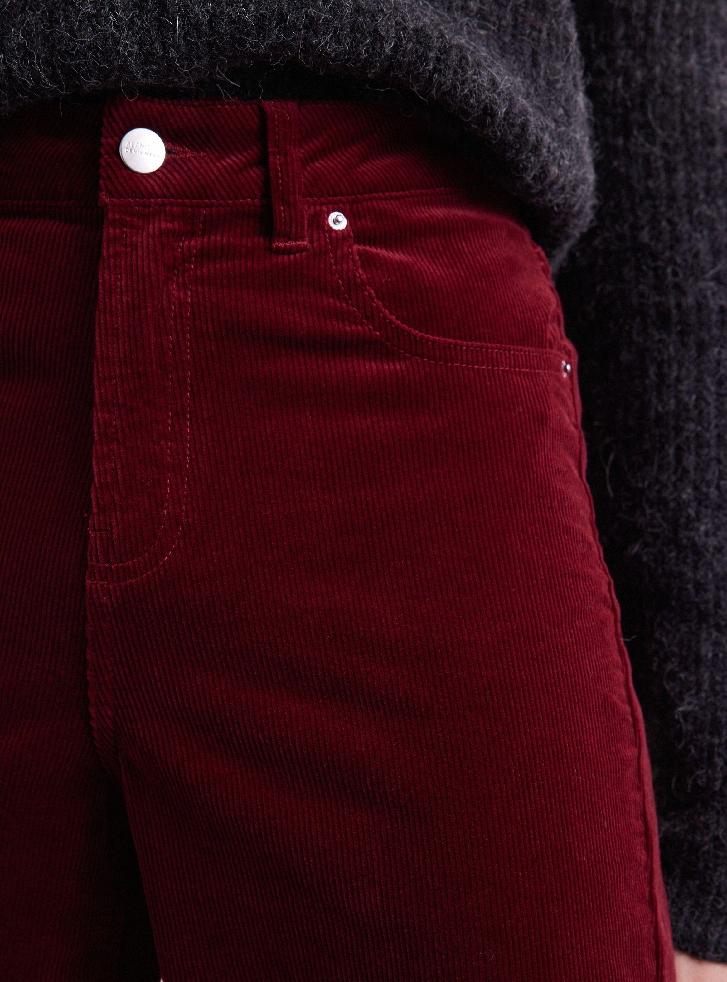 Pantalón Cotelé Tiro Alto Wide Leg-2