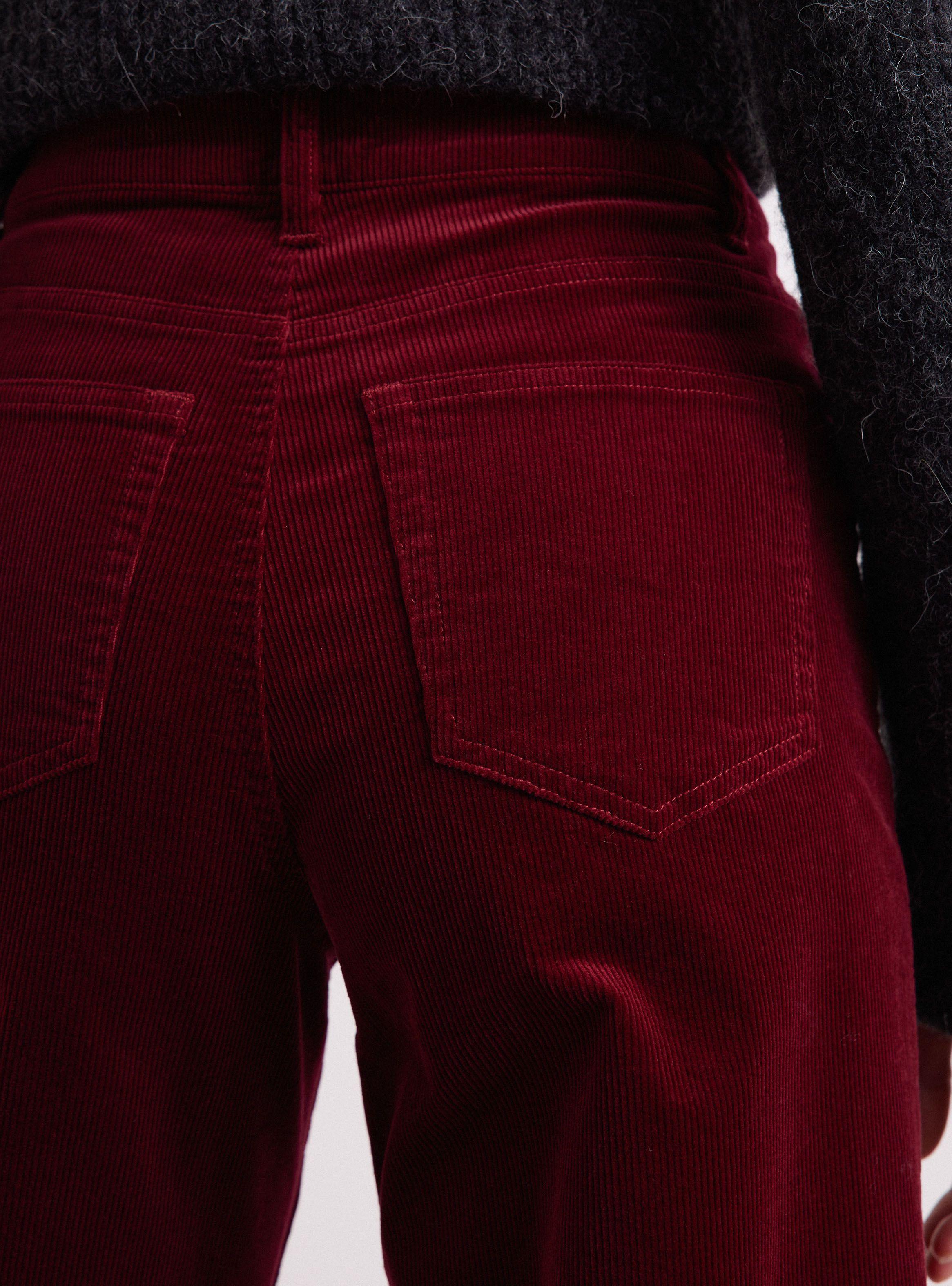 Pantalón Cotelé Tiro Alto Wide Leg-3