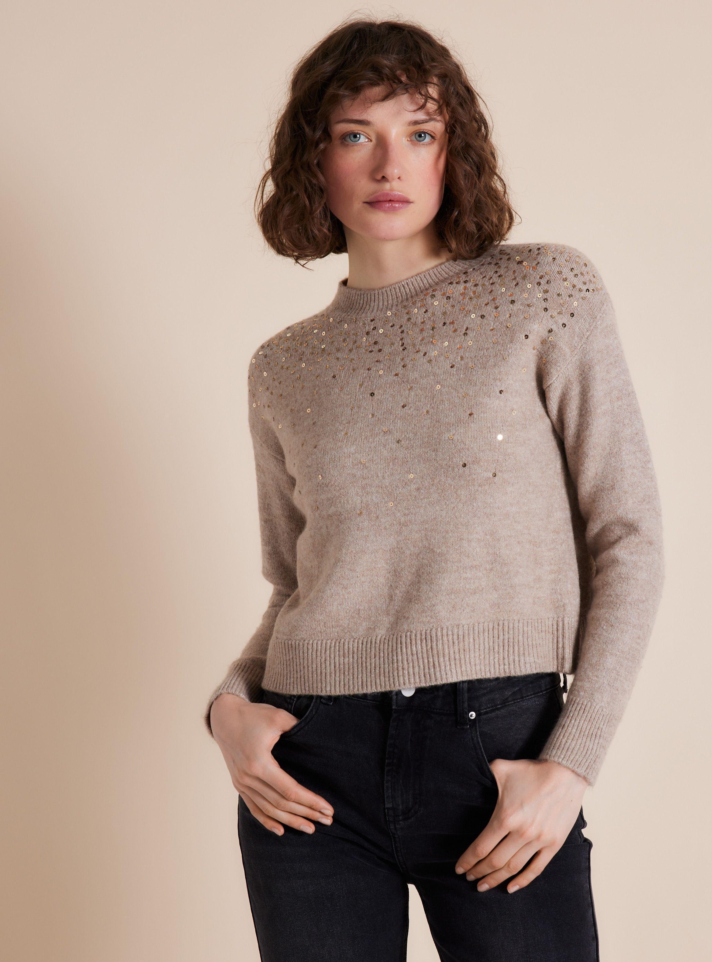 Sweater Aplicación Lentejuelas en Cuerpo-0