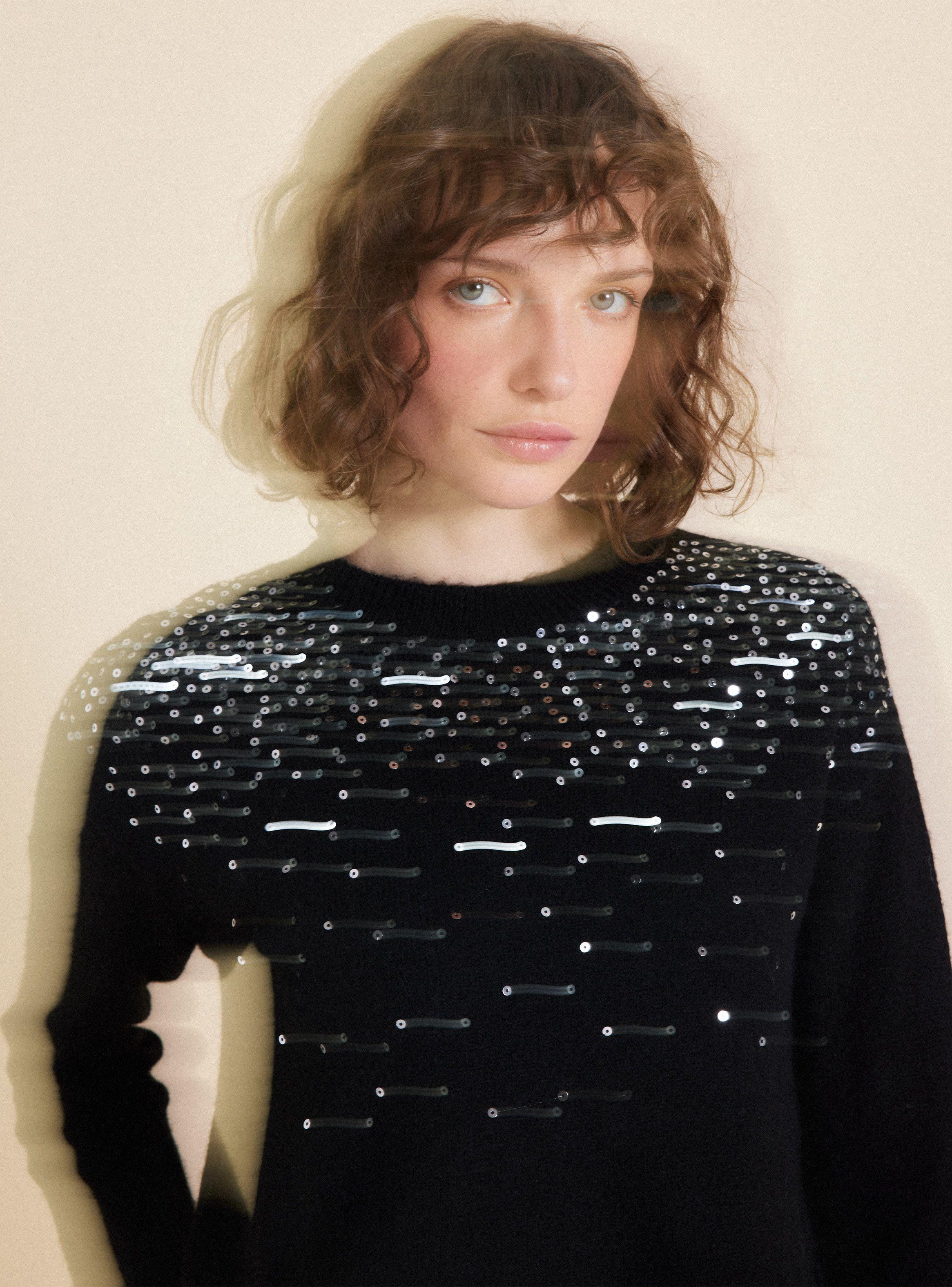 Sweater Aplicación Lentejuelas en Cuerpo-2