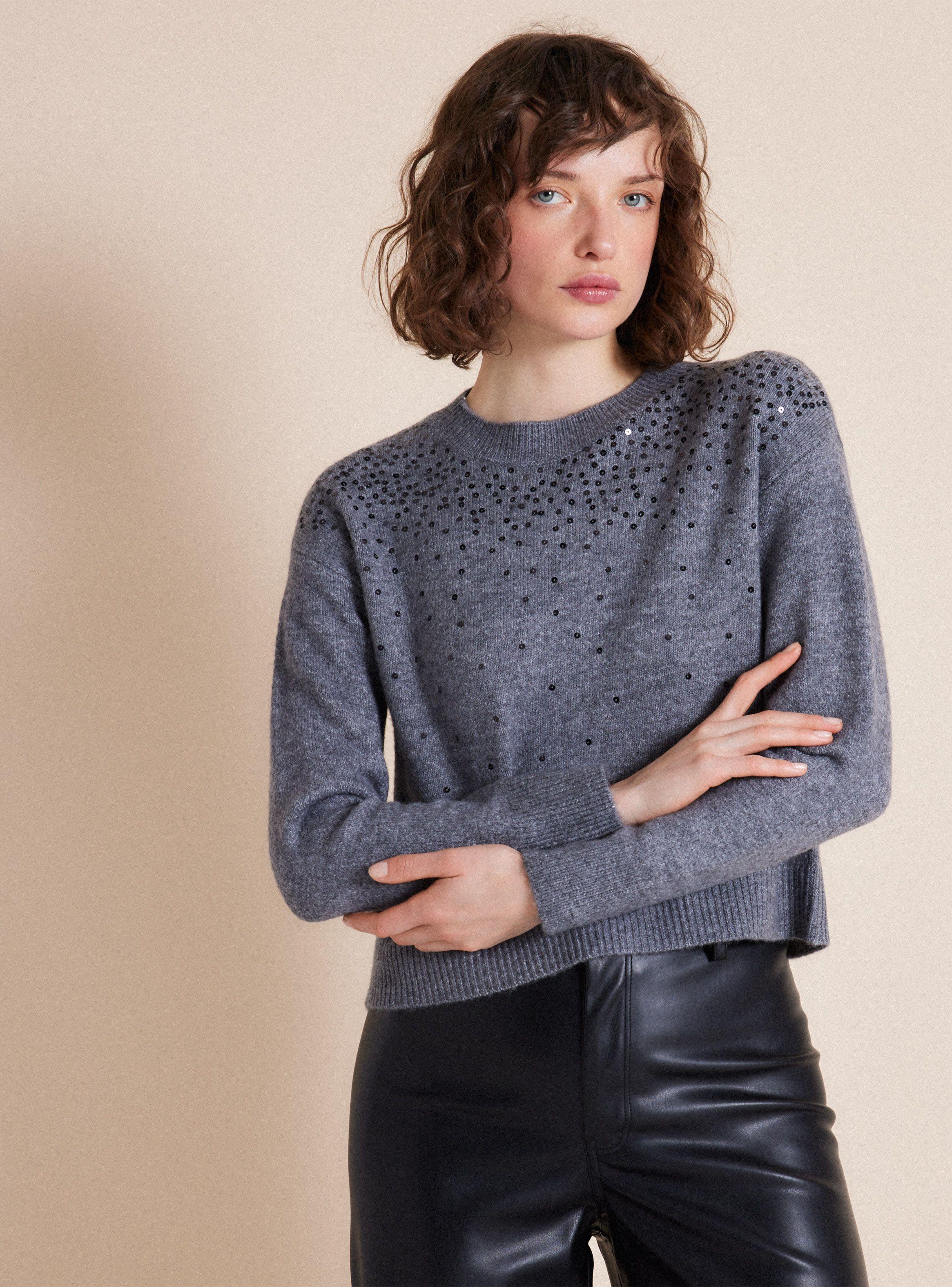 Sweater Aplicación Lentejuelas en Cuerpo-0