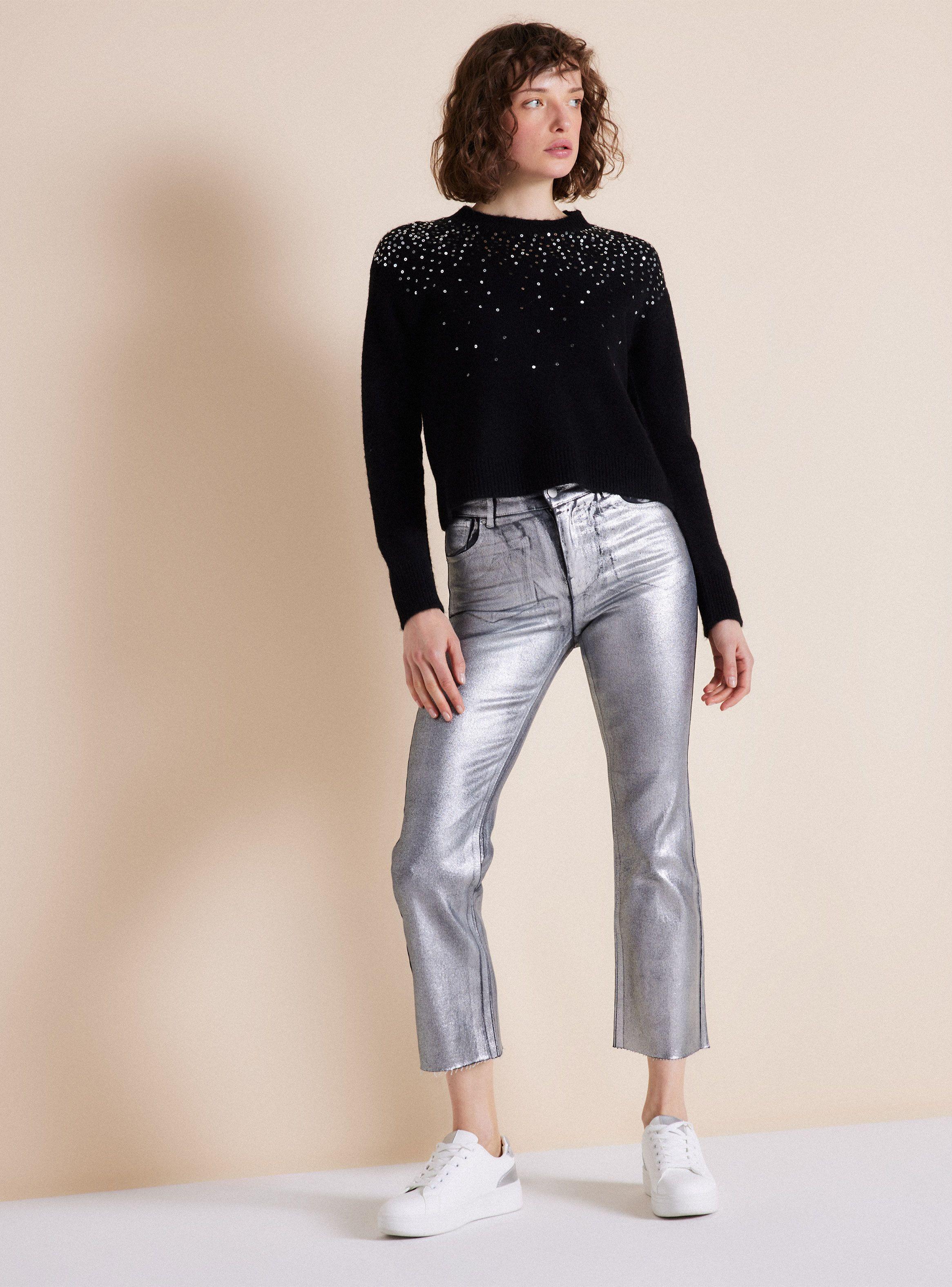 Sweater Aplicación Lentejuelas en Cuerpo-4