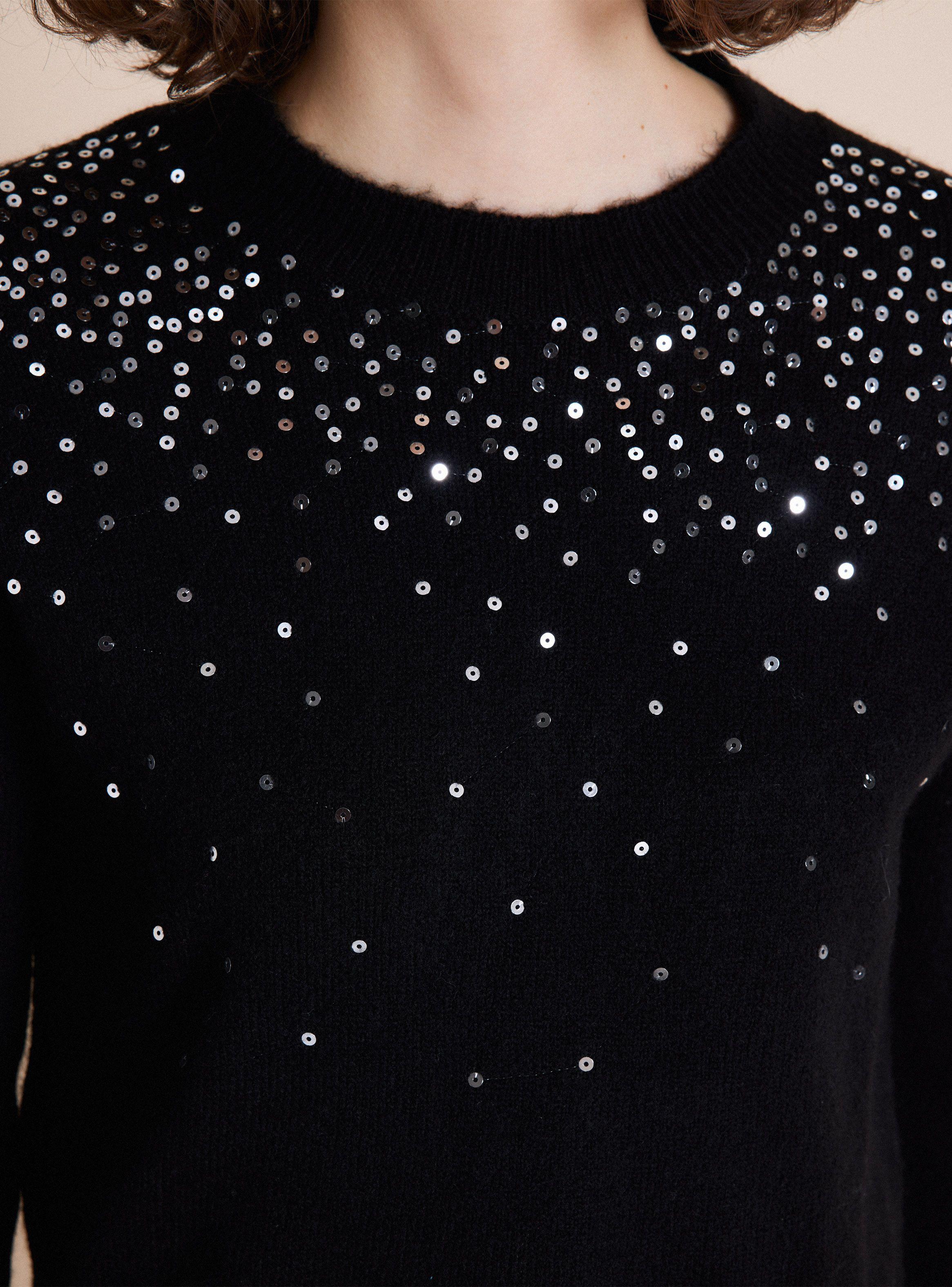 Sweater Aplicación Lentejuelas en Cuerpo-3