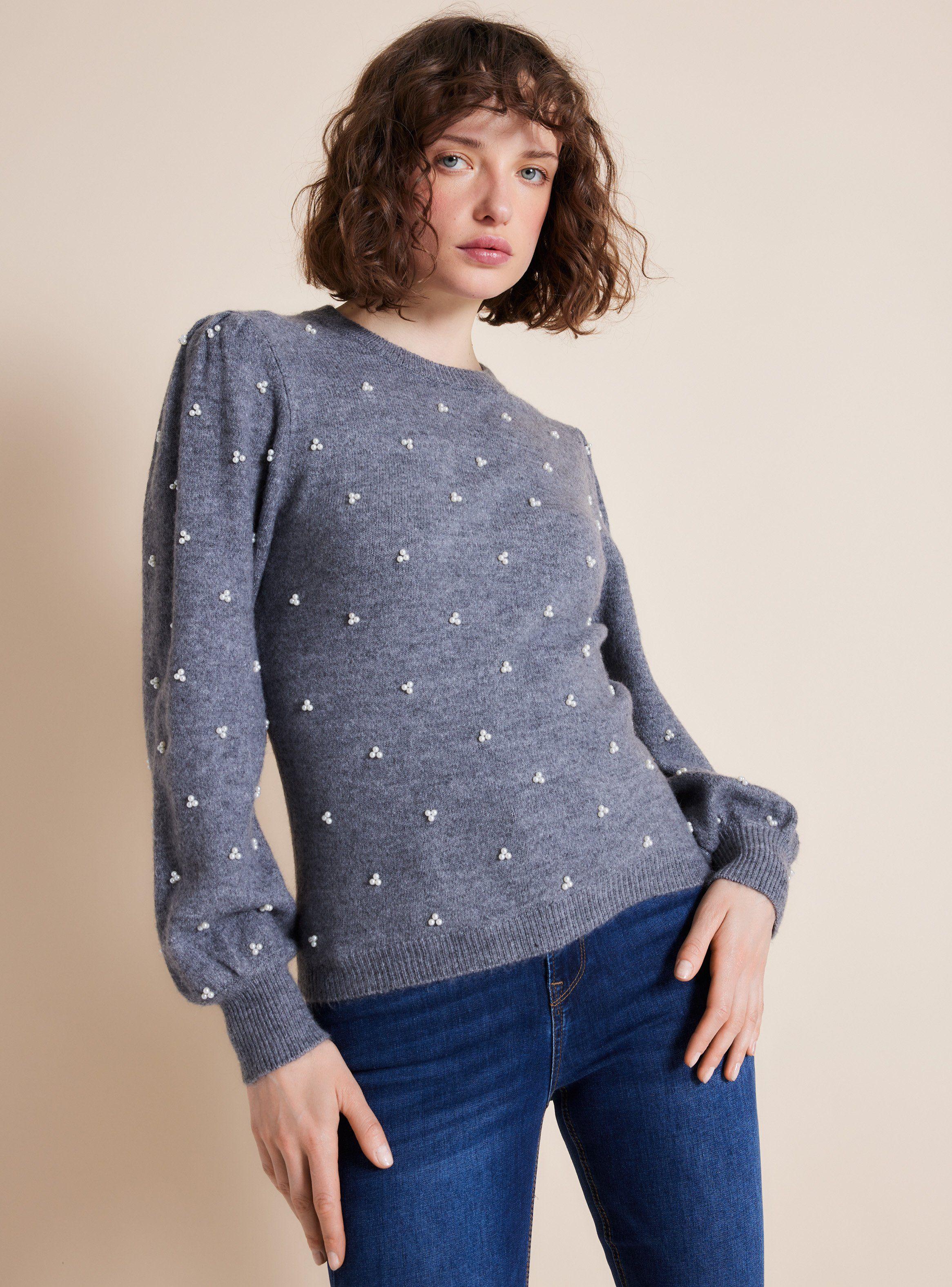 Sweater Aplicación Perlas-0