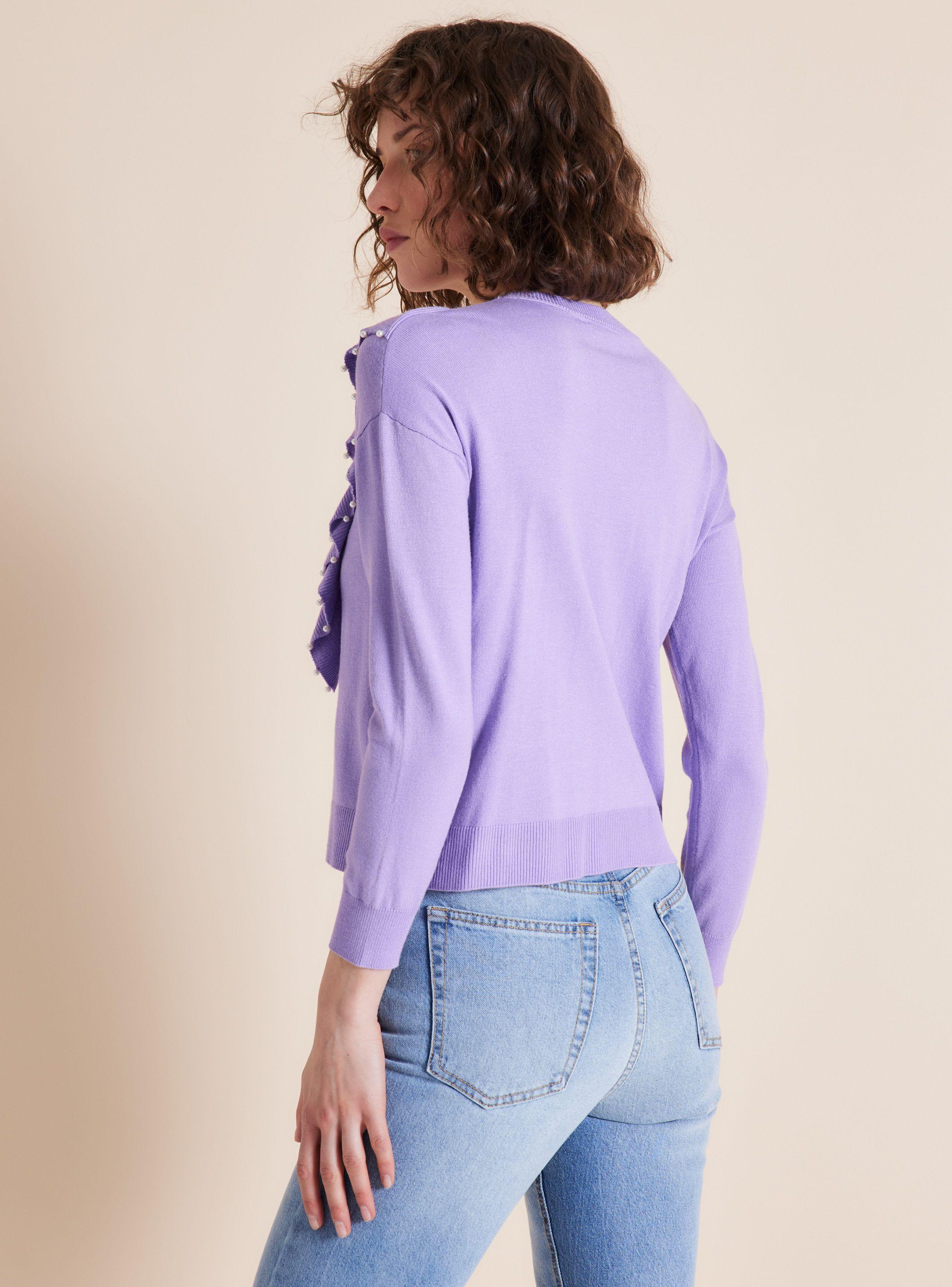Sweater Vuelos con Aplicación Perlas-1
