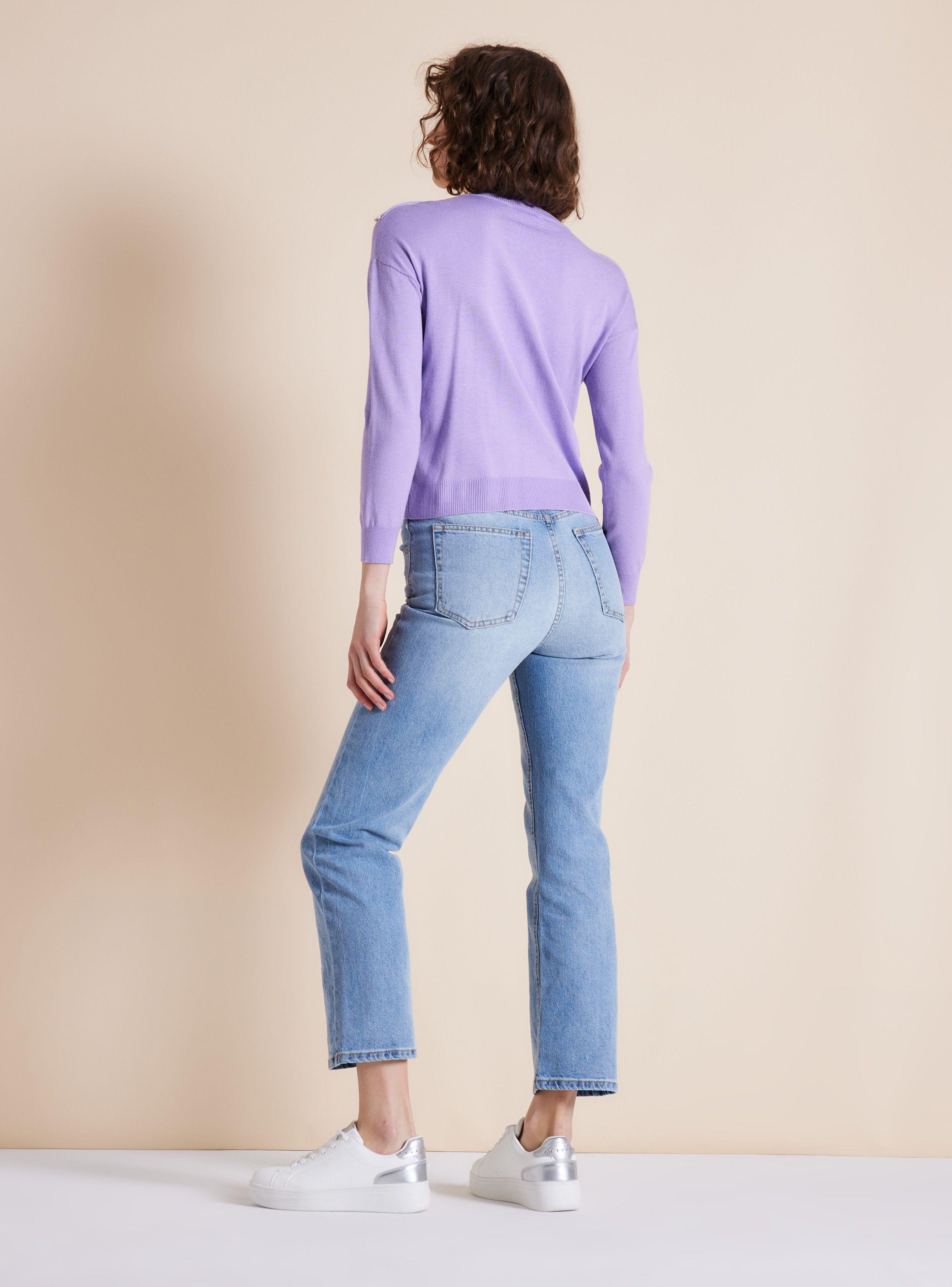 Sweater Vuelos con Aplicación Perlas-5