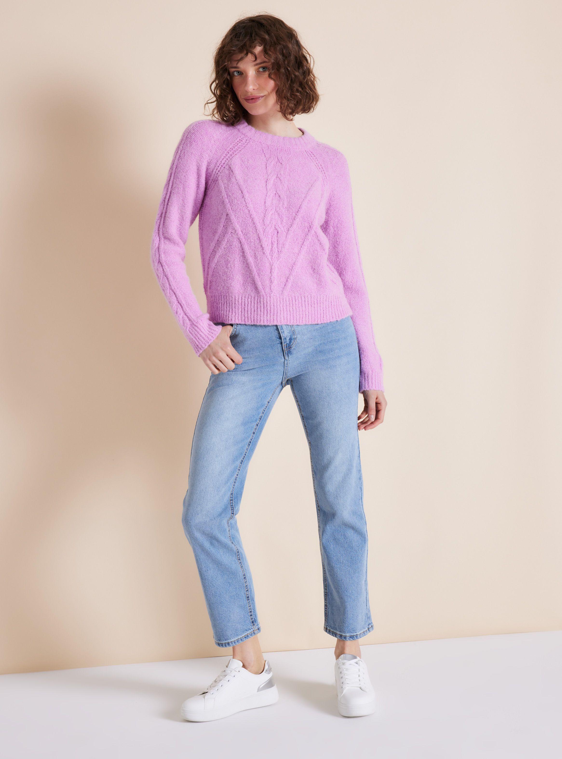 Sweater Diseño Trenzado con Lana-4