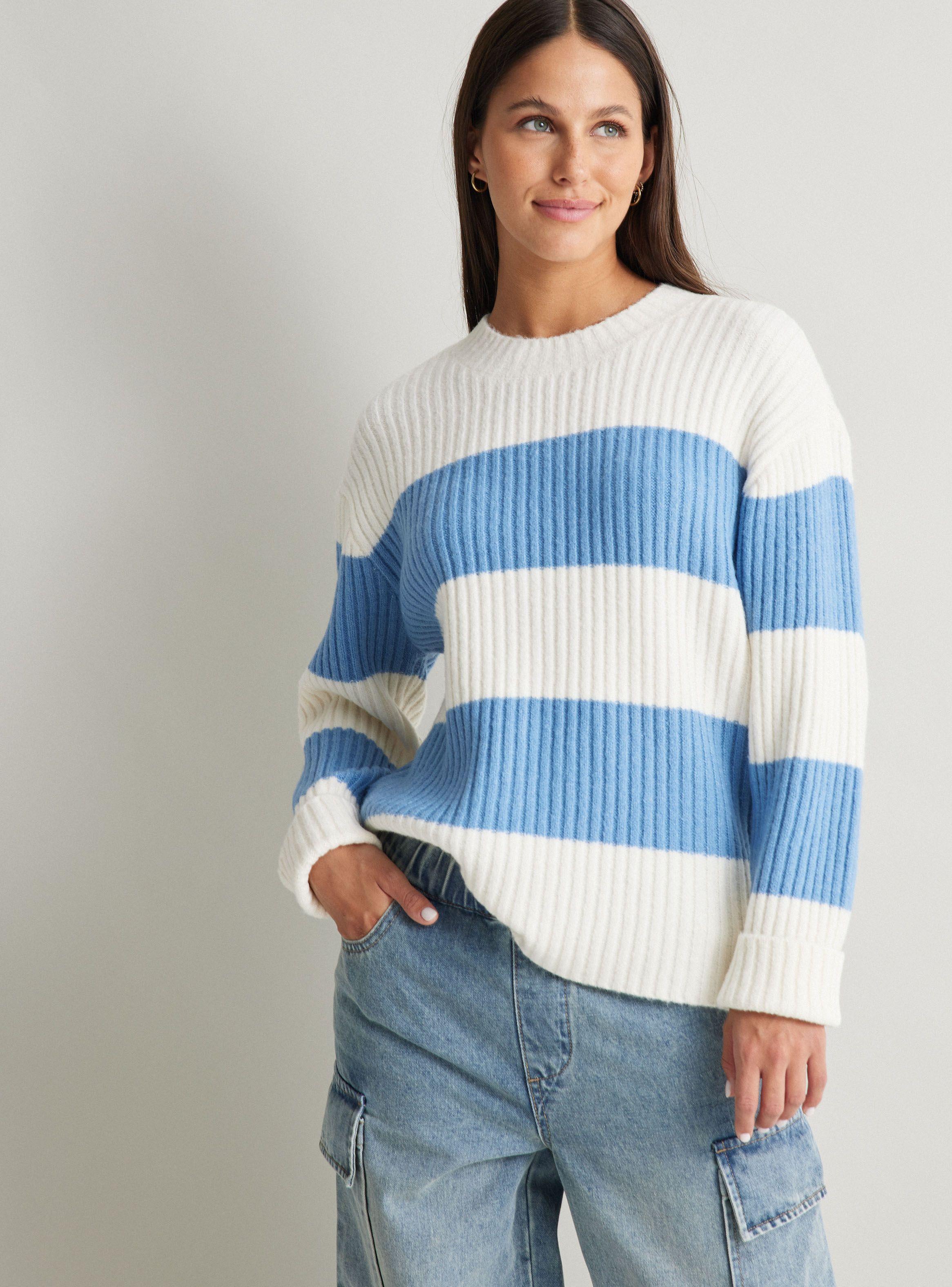 Sweater Cuello Redondo Rayas-0