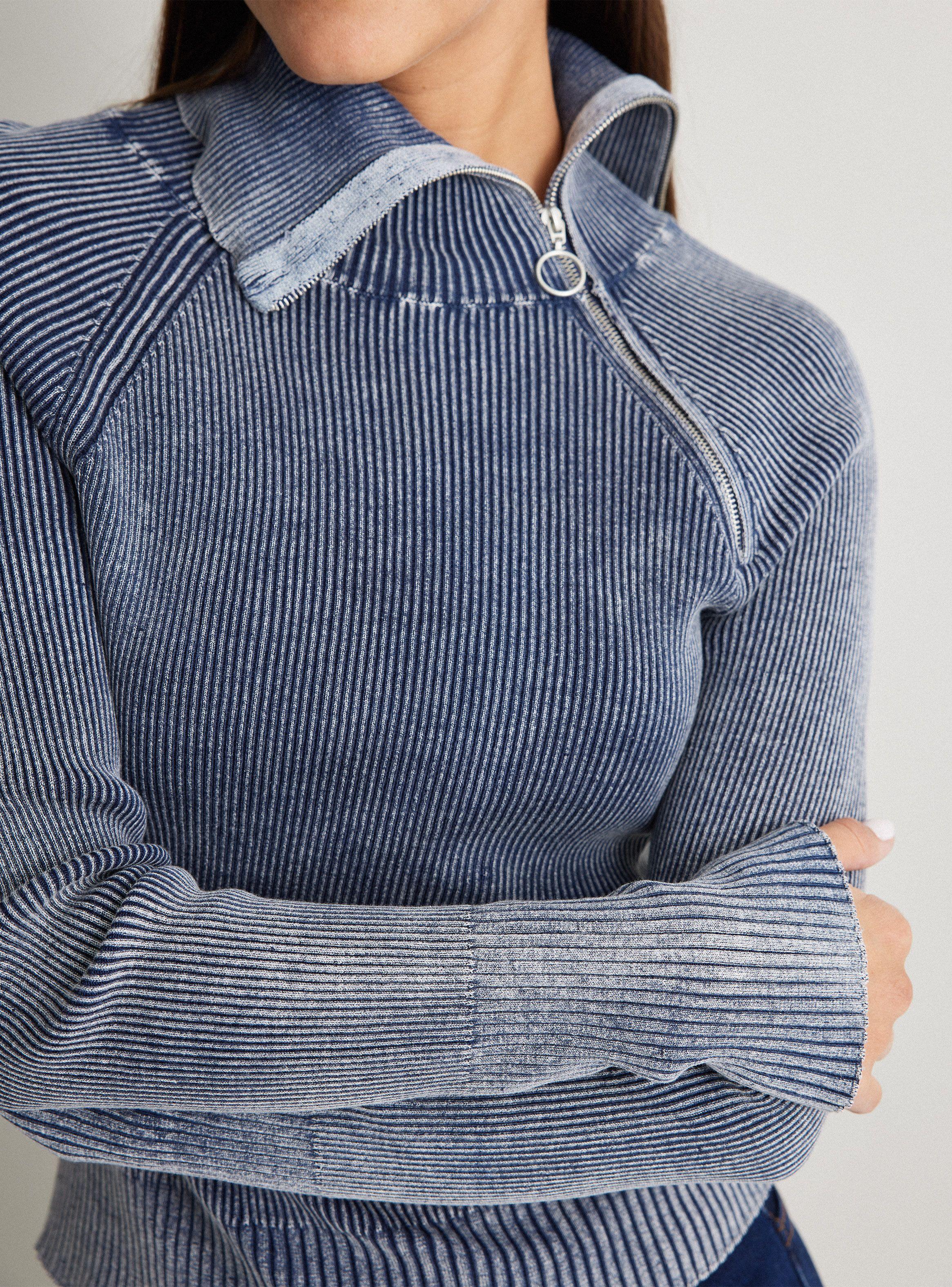 Sweater Cuello Asimétrico Con Cierre-3