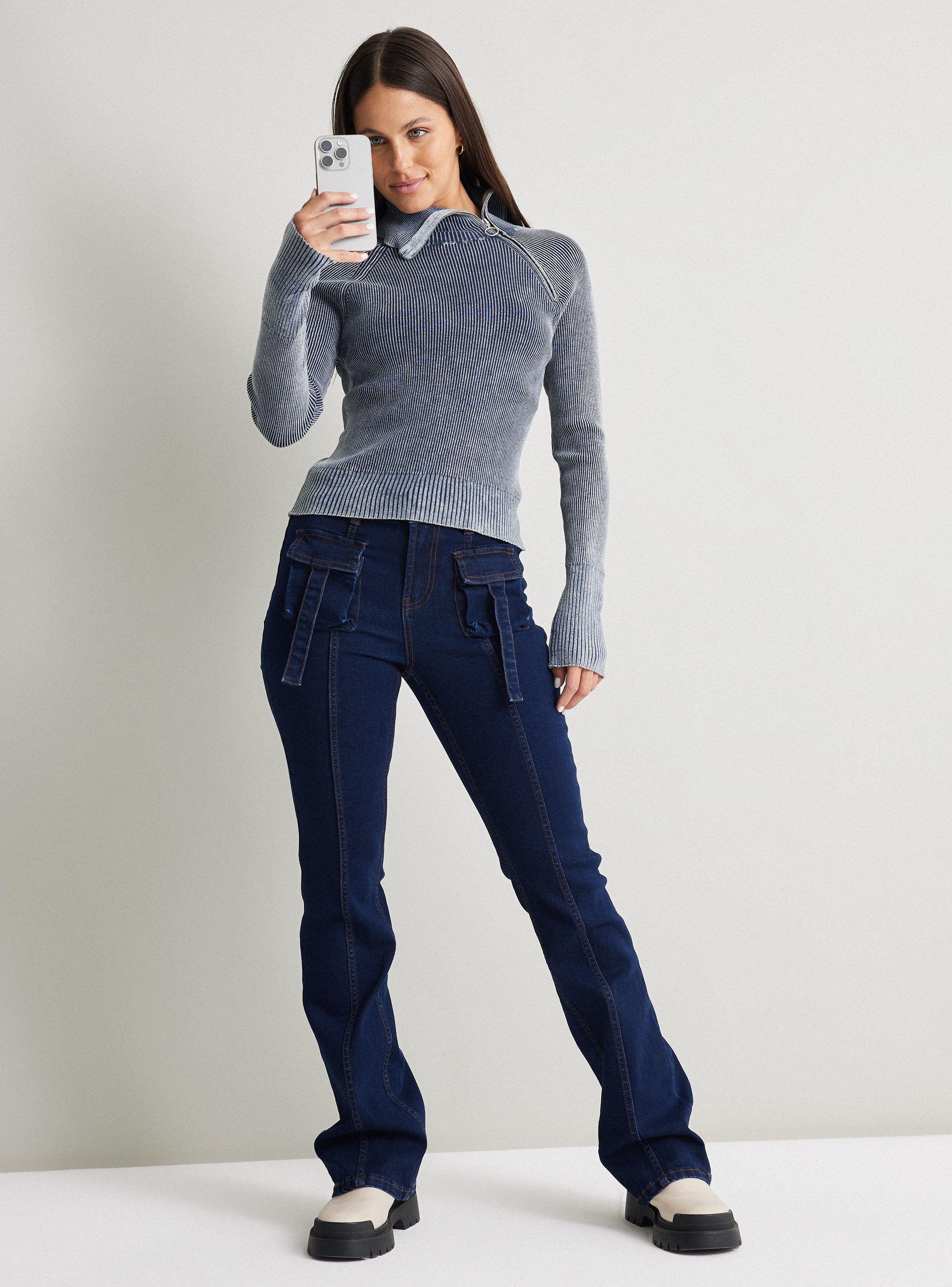 Sweater Cuello Asimétrico Con Cierre-4