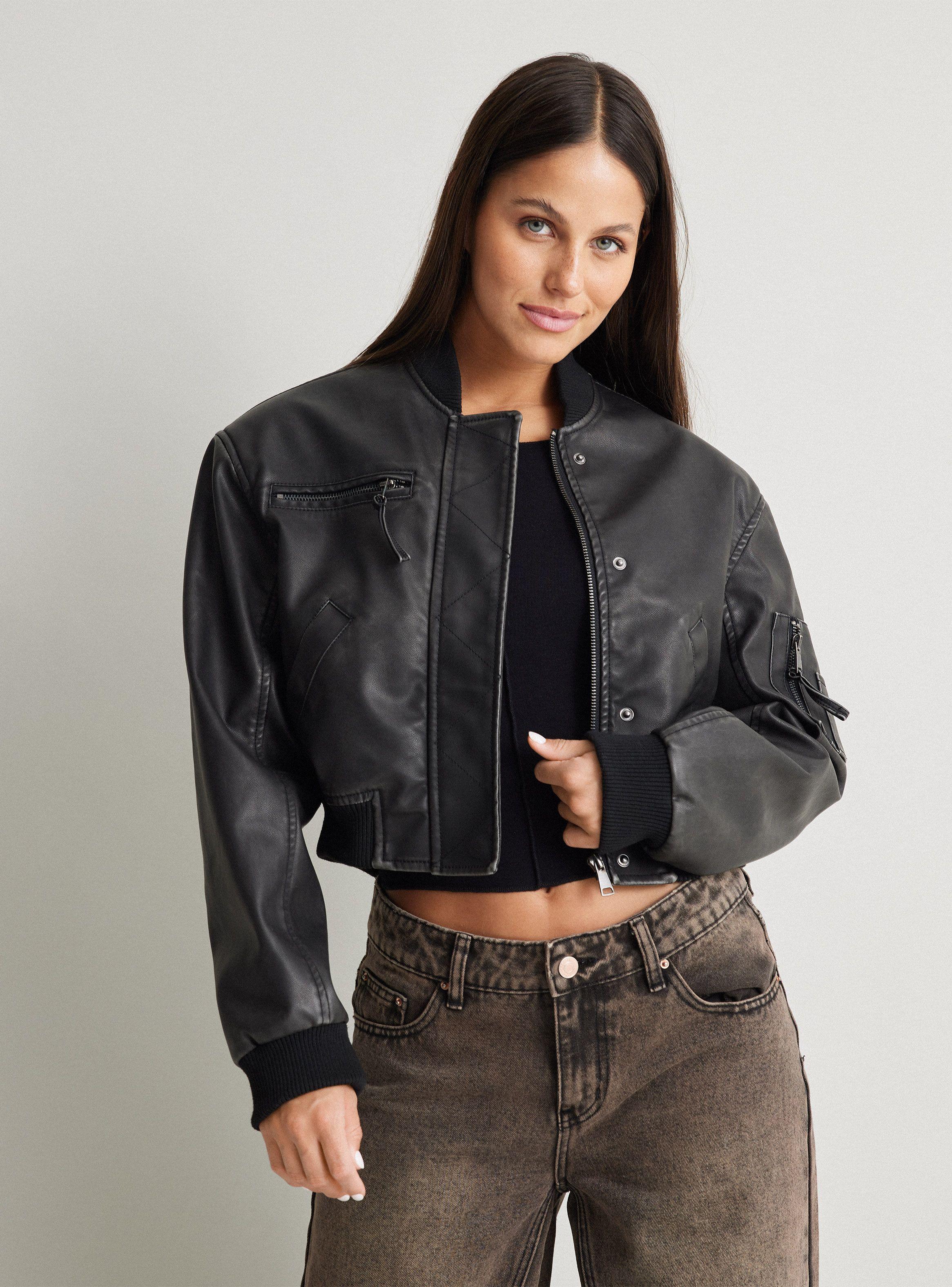 Chaqueta Bomber Crop-0
