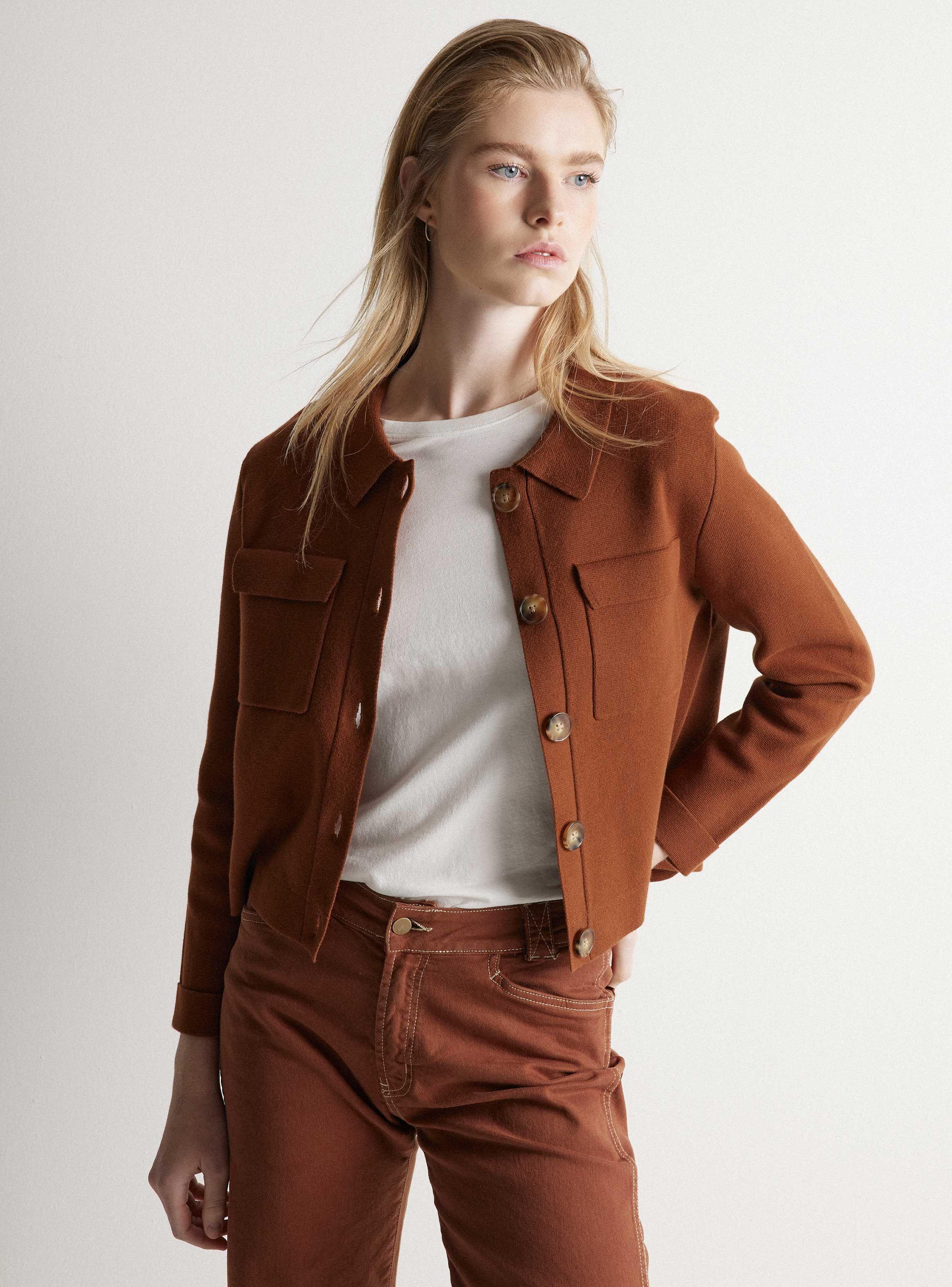 Chaqueta Punto Con Botones-0