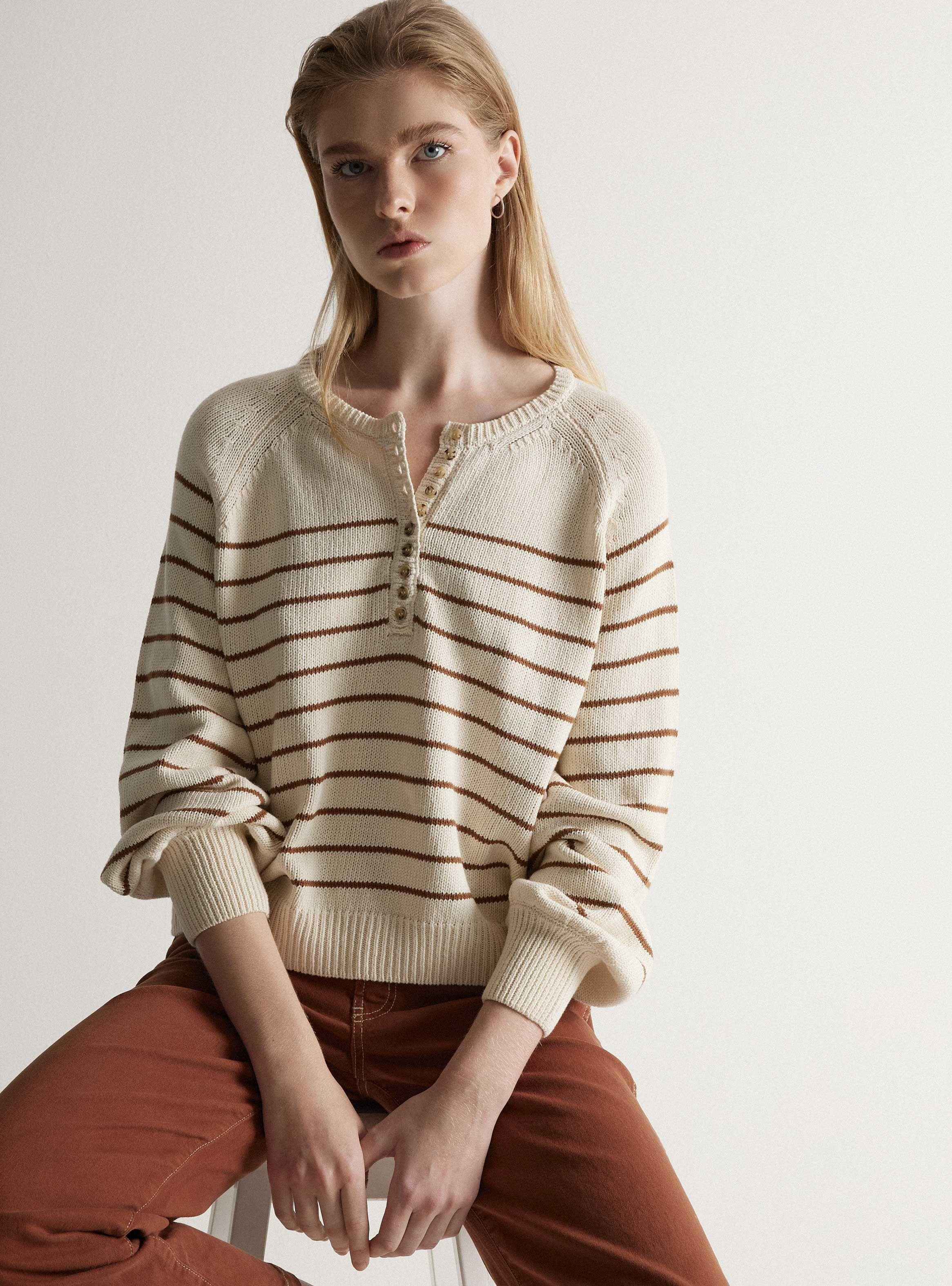Sweater Rayado Algodón-0