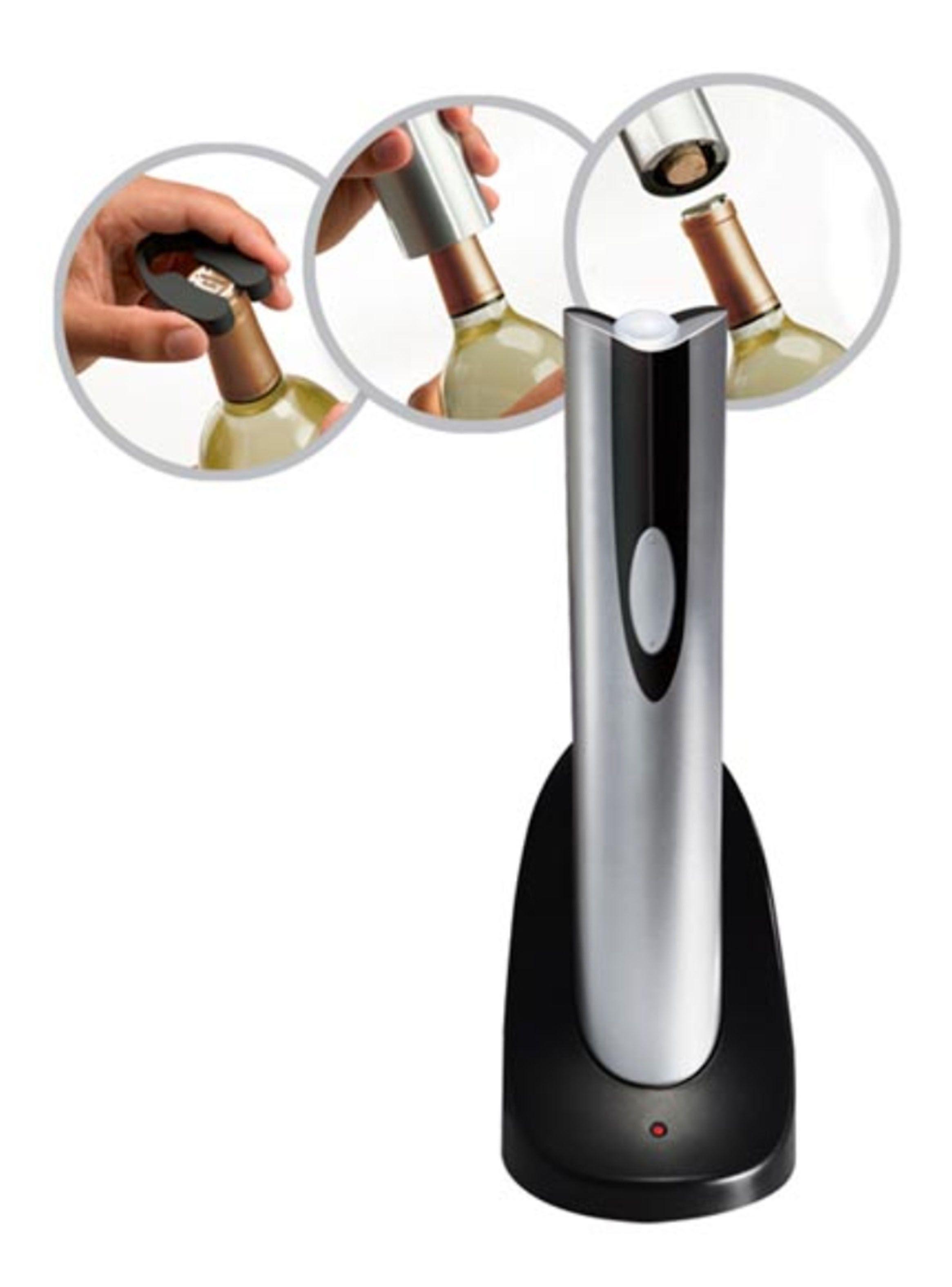 Descorchador Eléctrico para Vinos Plateado 4207-2