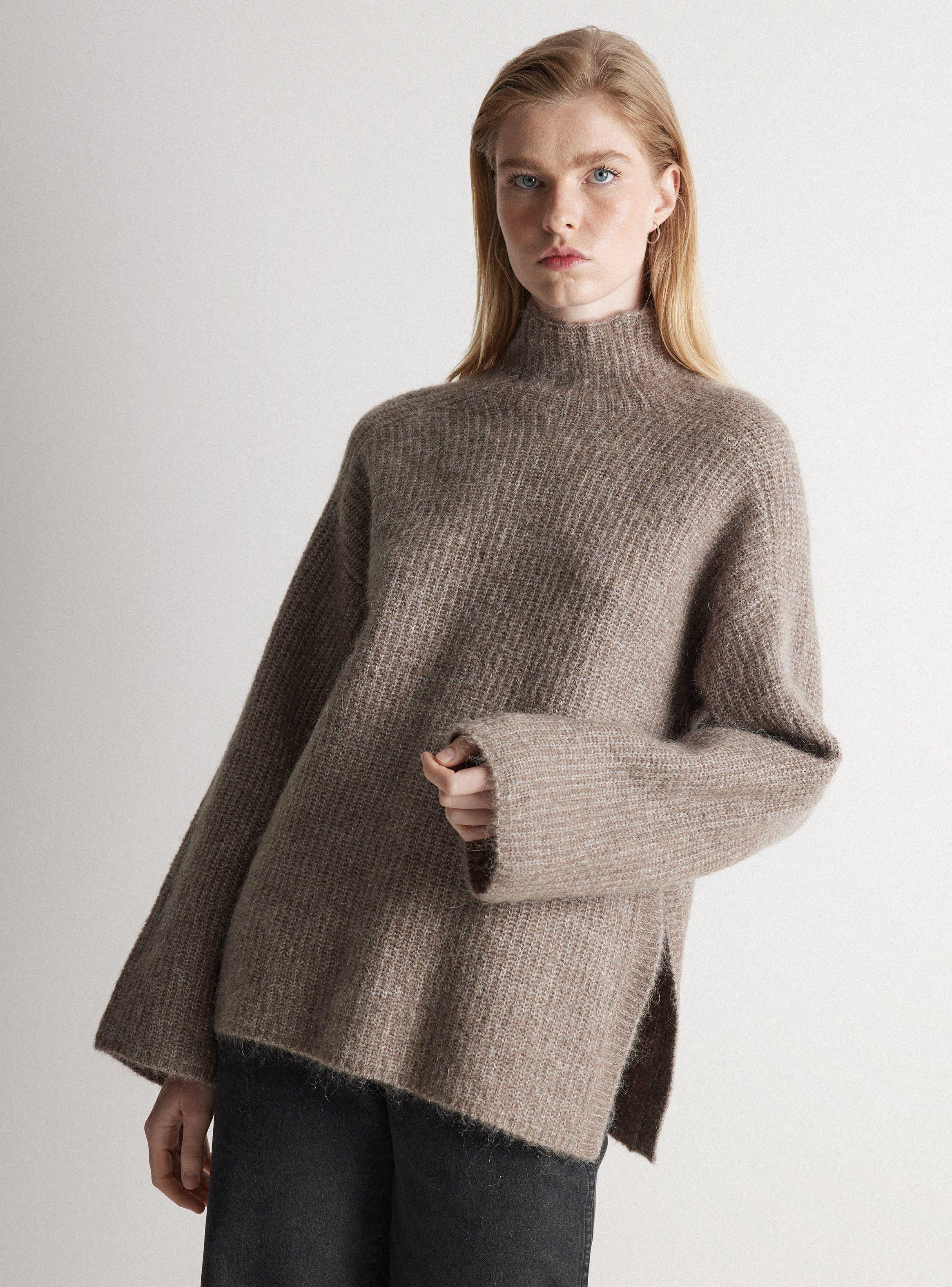 Sweater Punto Cuello Alto con Lana-0