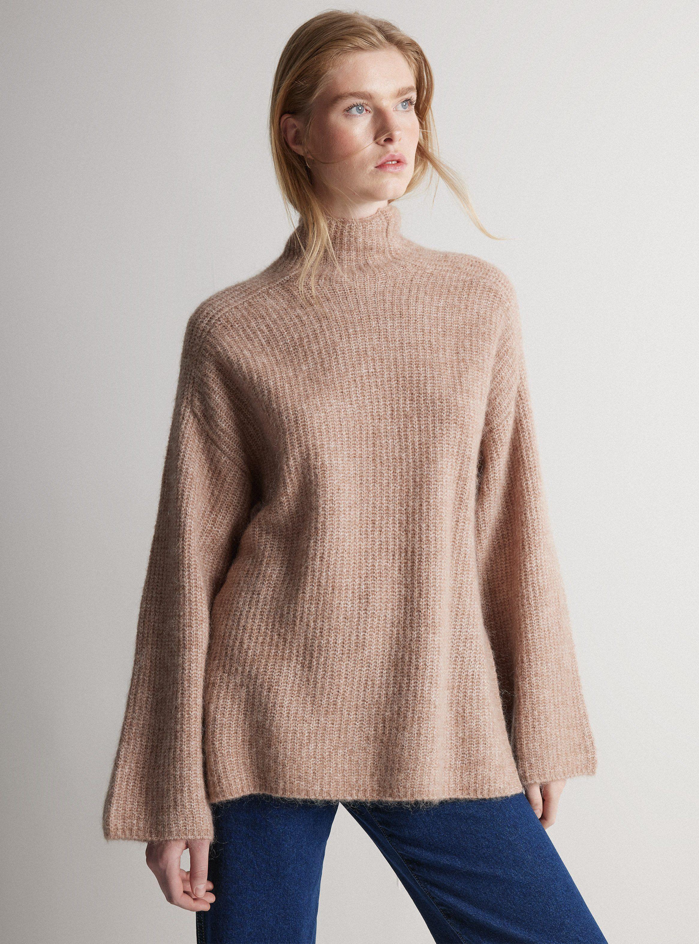 Sweater Punto Cuello Alto con Lana-0
