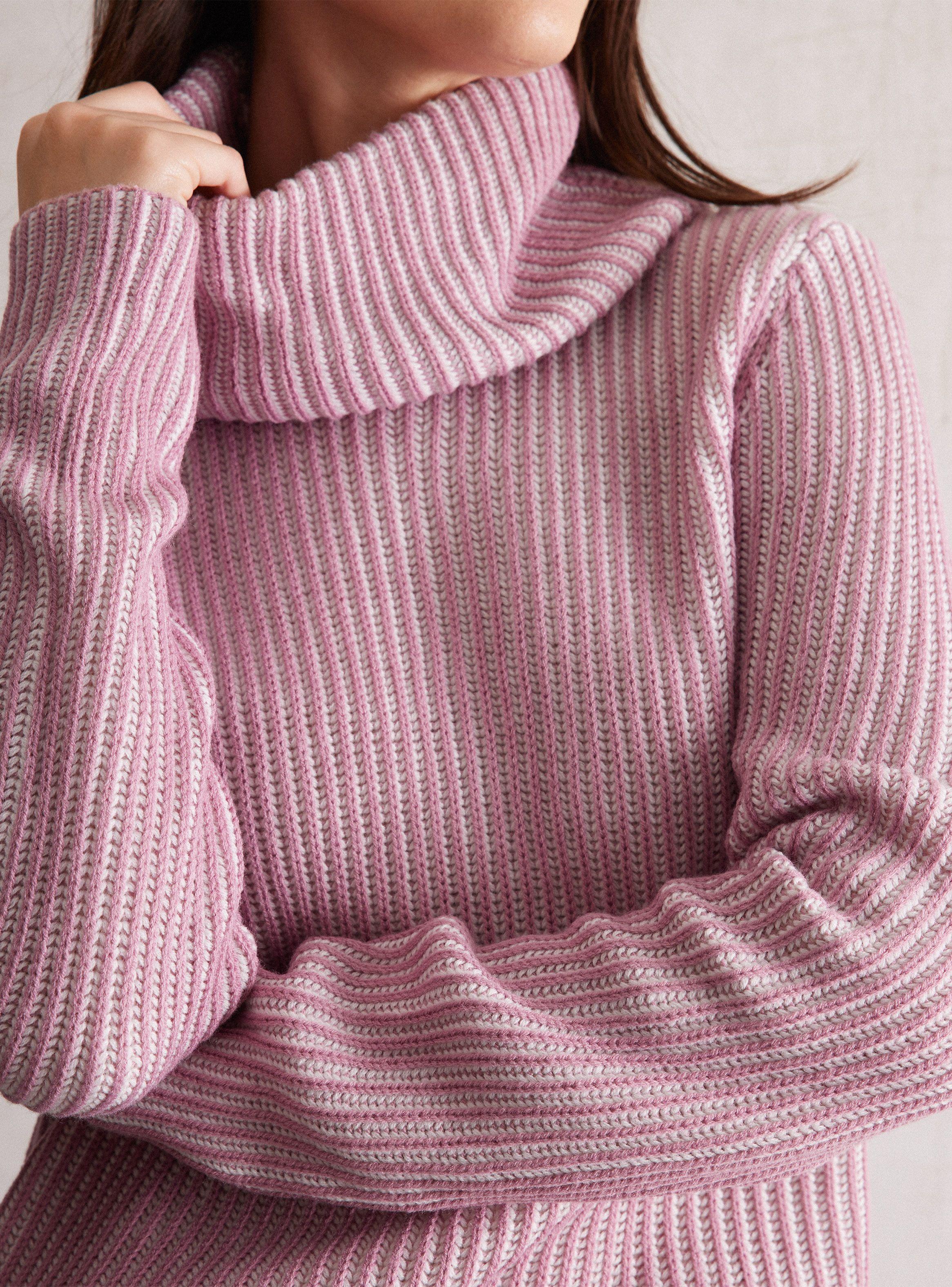 Sweater Efecto Bicolor Acanalado-3