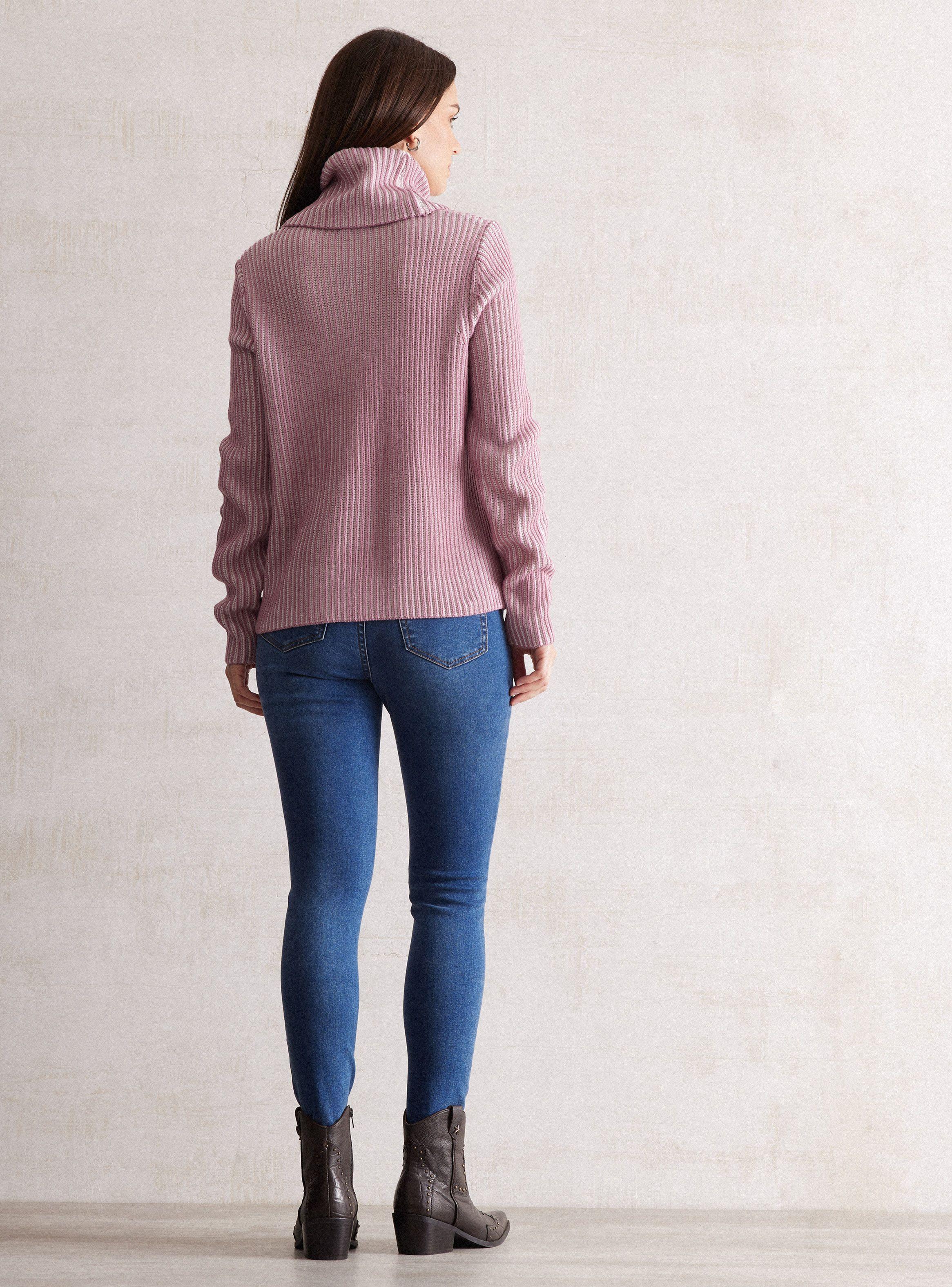 Sweater Efecto Bicolor Acanalado-5
