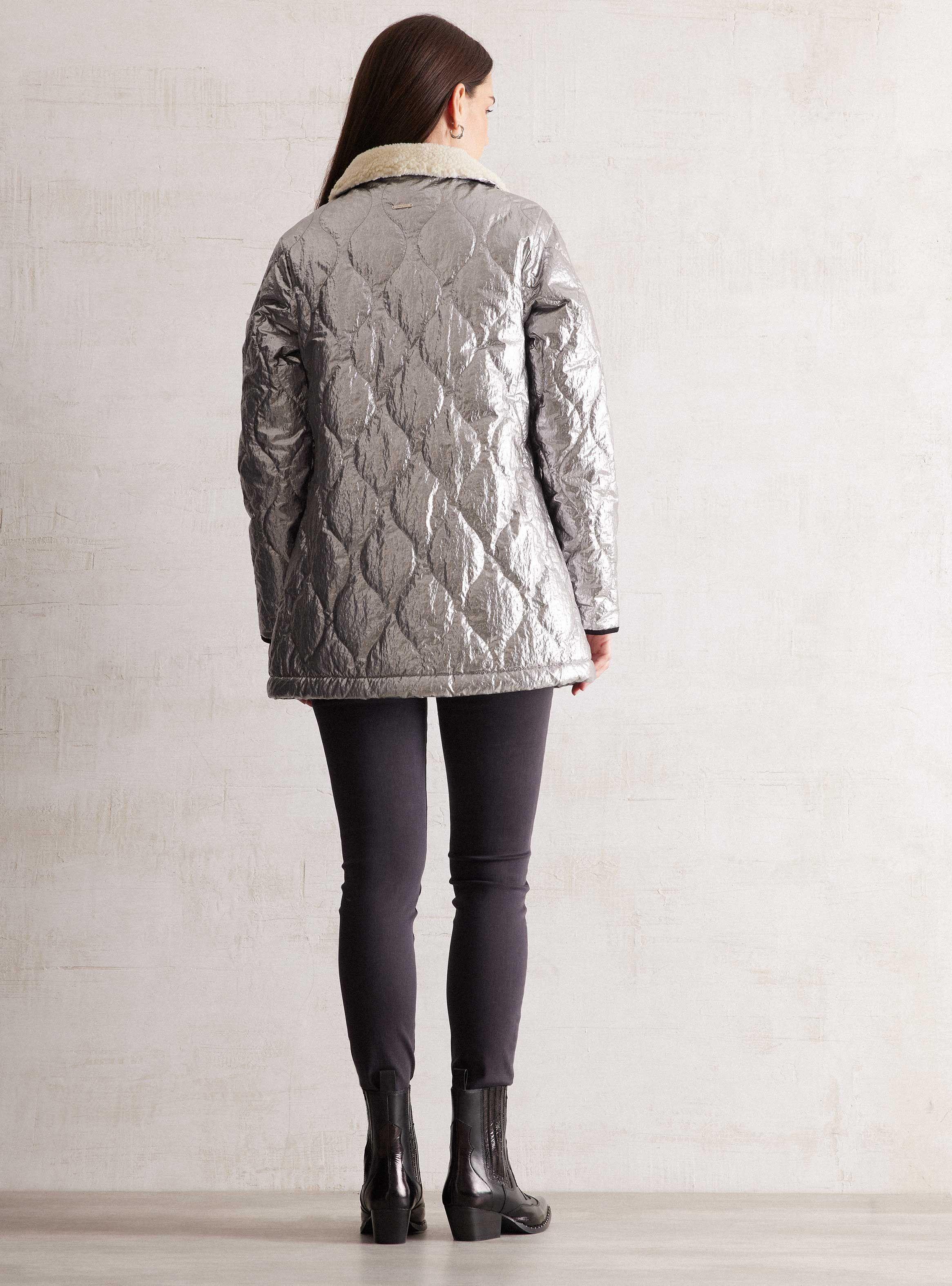 Parka Metalizada Forrada con Sherpa-5