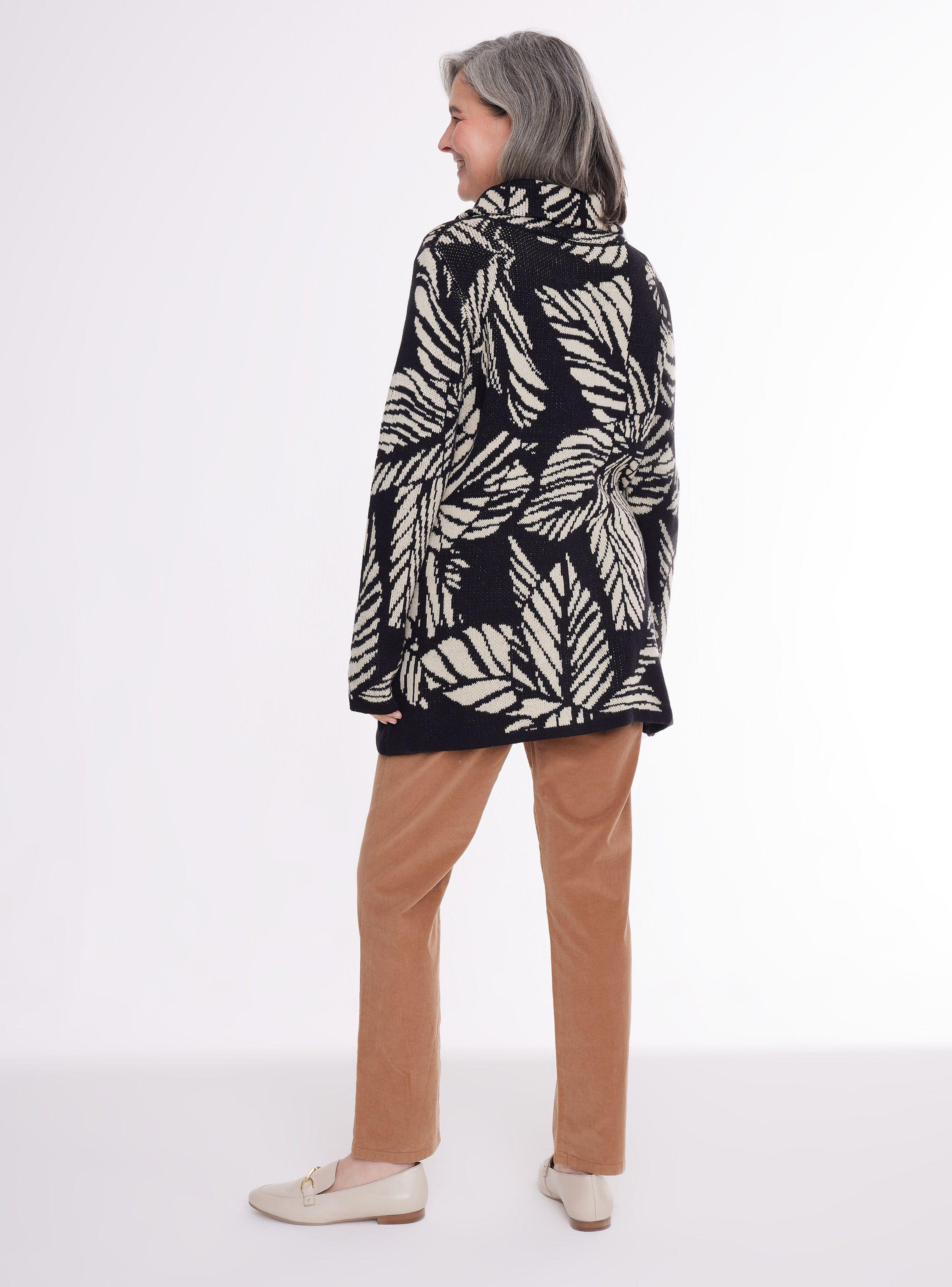 Chaqueta Tejida Jacquard Con Botones-5