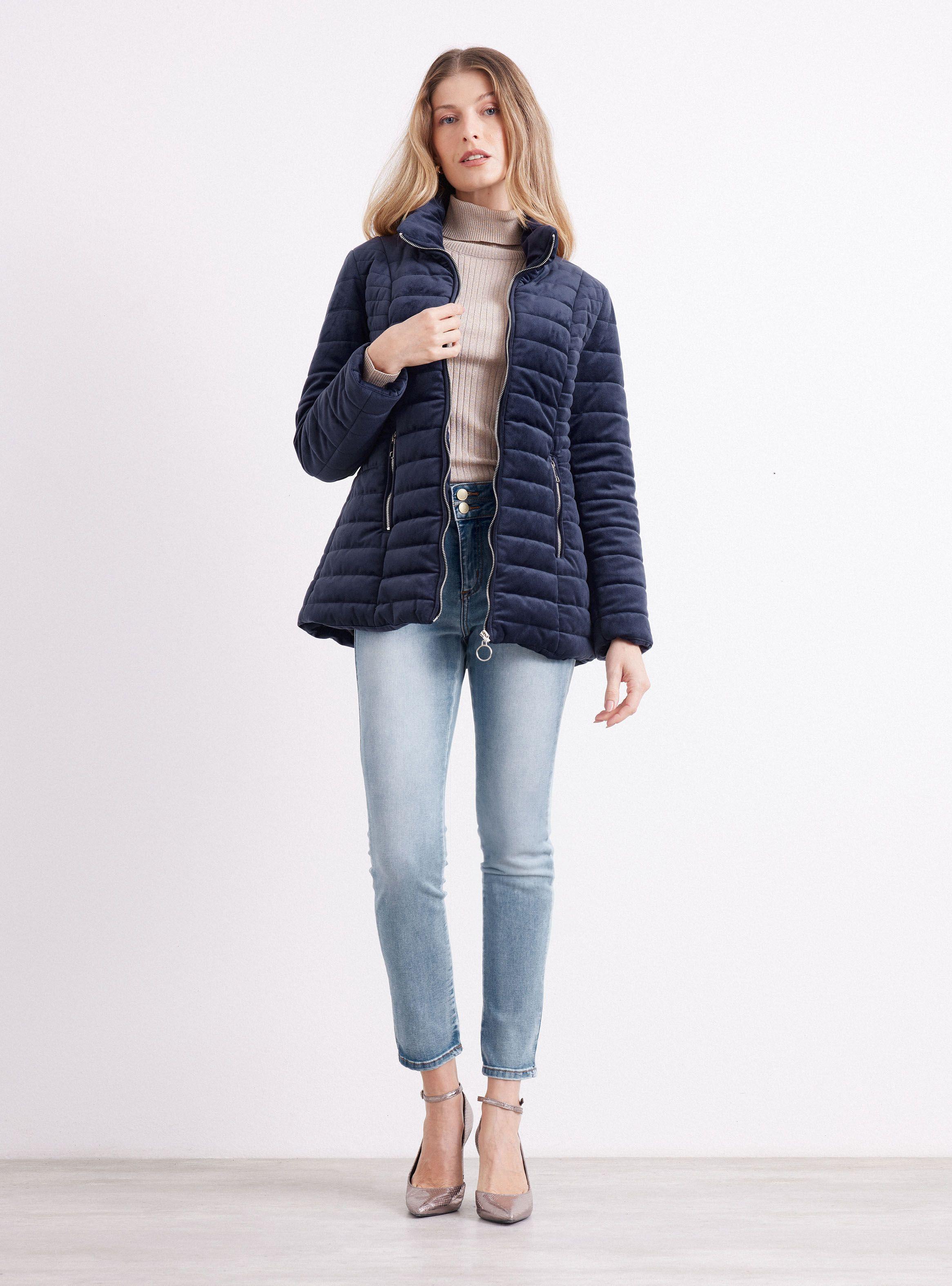 Parka De Terciopelo Acolchada-4