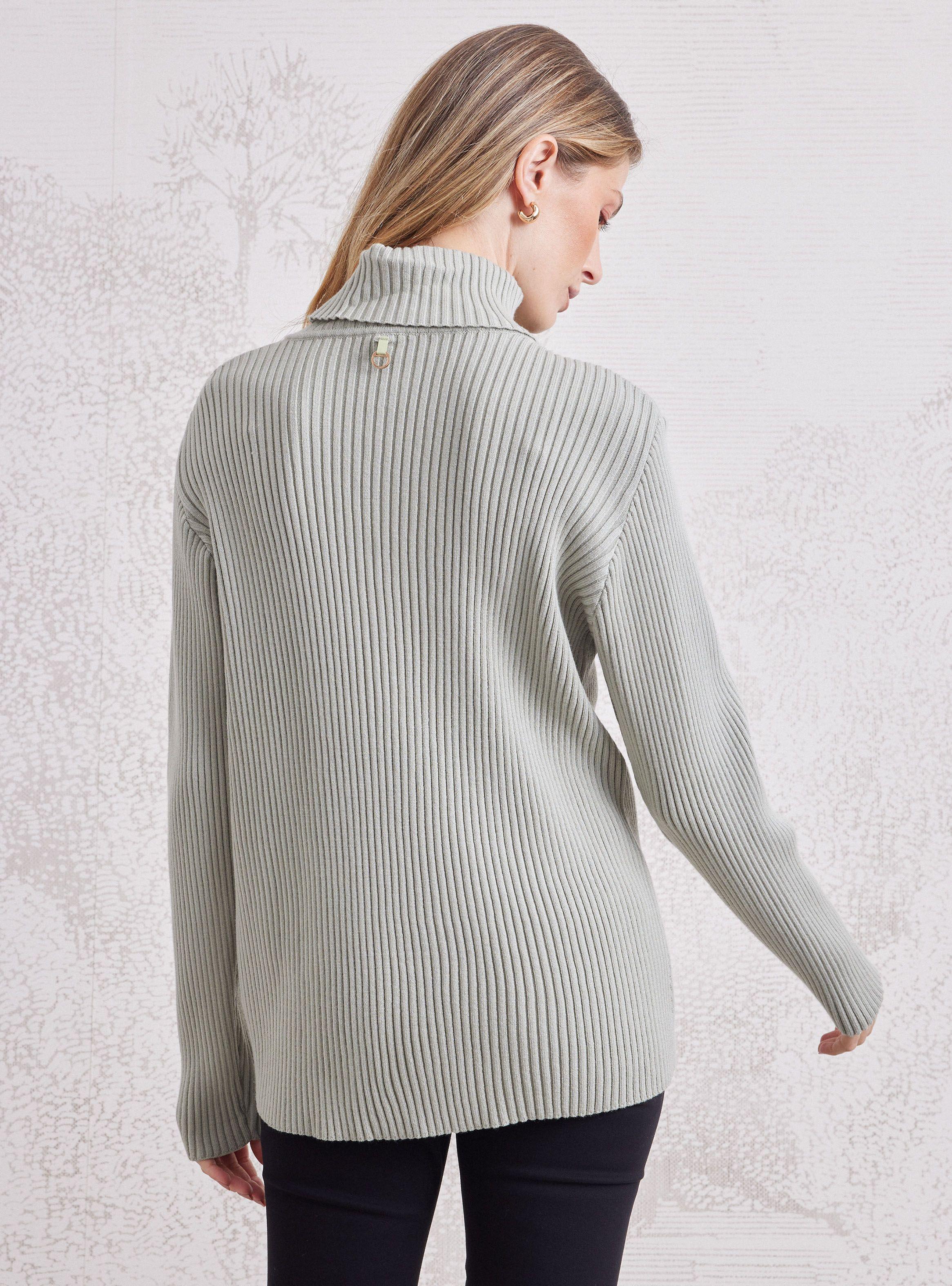 Sweater Cuello Beatle Acanalado Con Rombo Frontal-1