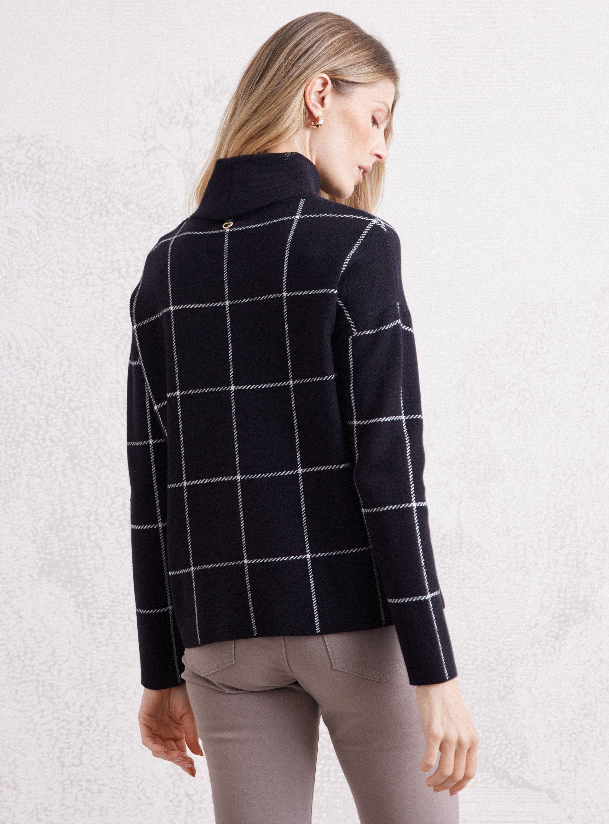 Sweater Jacquard De Cuadros Bicolor-1