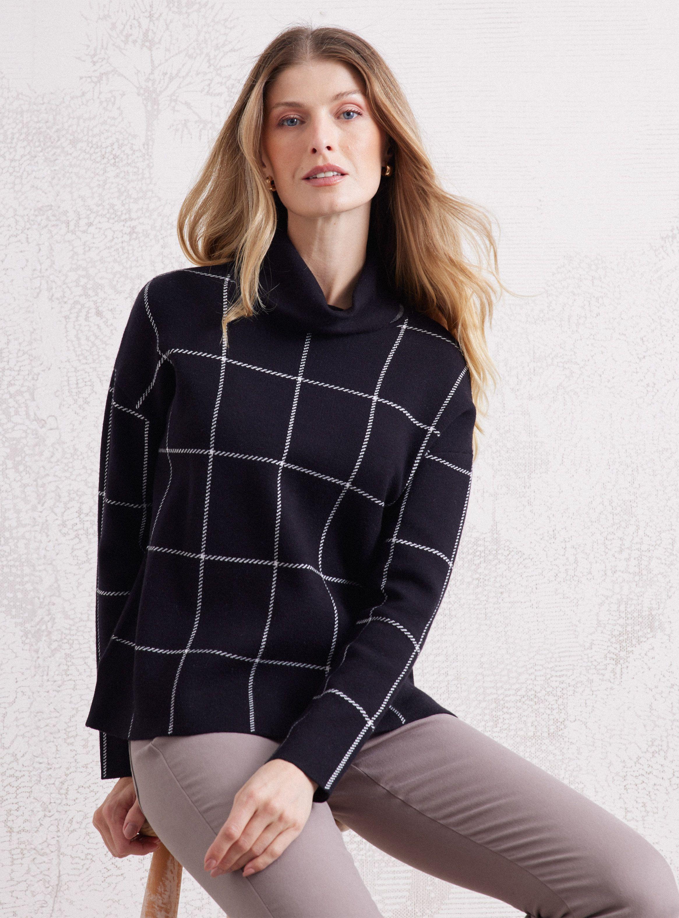 Sweater Jacquard De Cuadros Bicolor-0