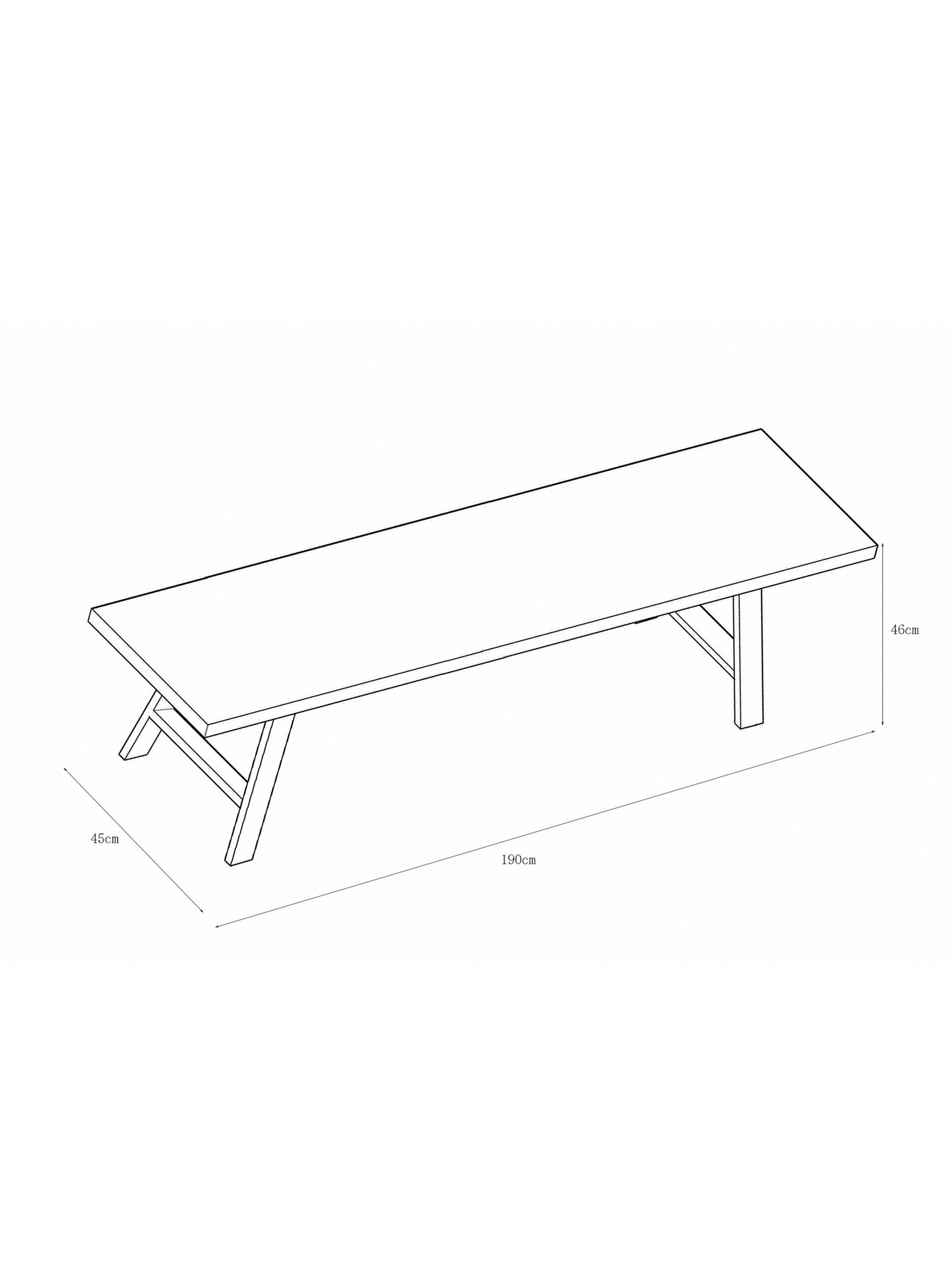Banqueta Reflex 190 cm-2