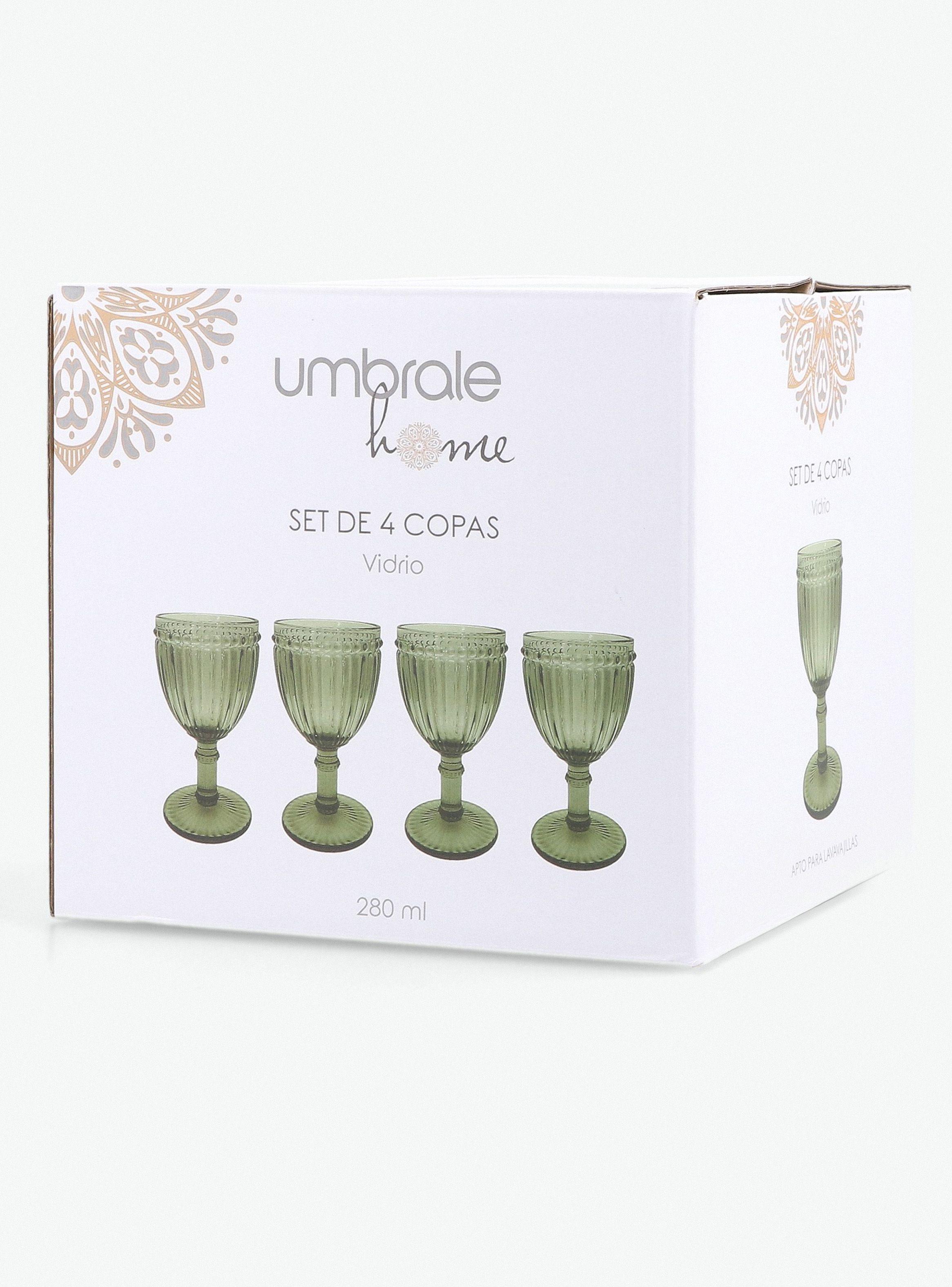 Set 4 Copas Rayas Verde 250 ml-3