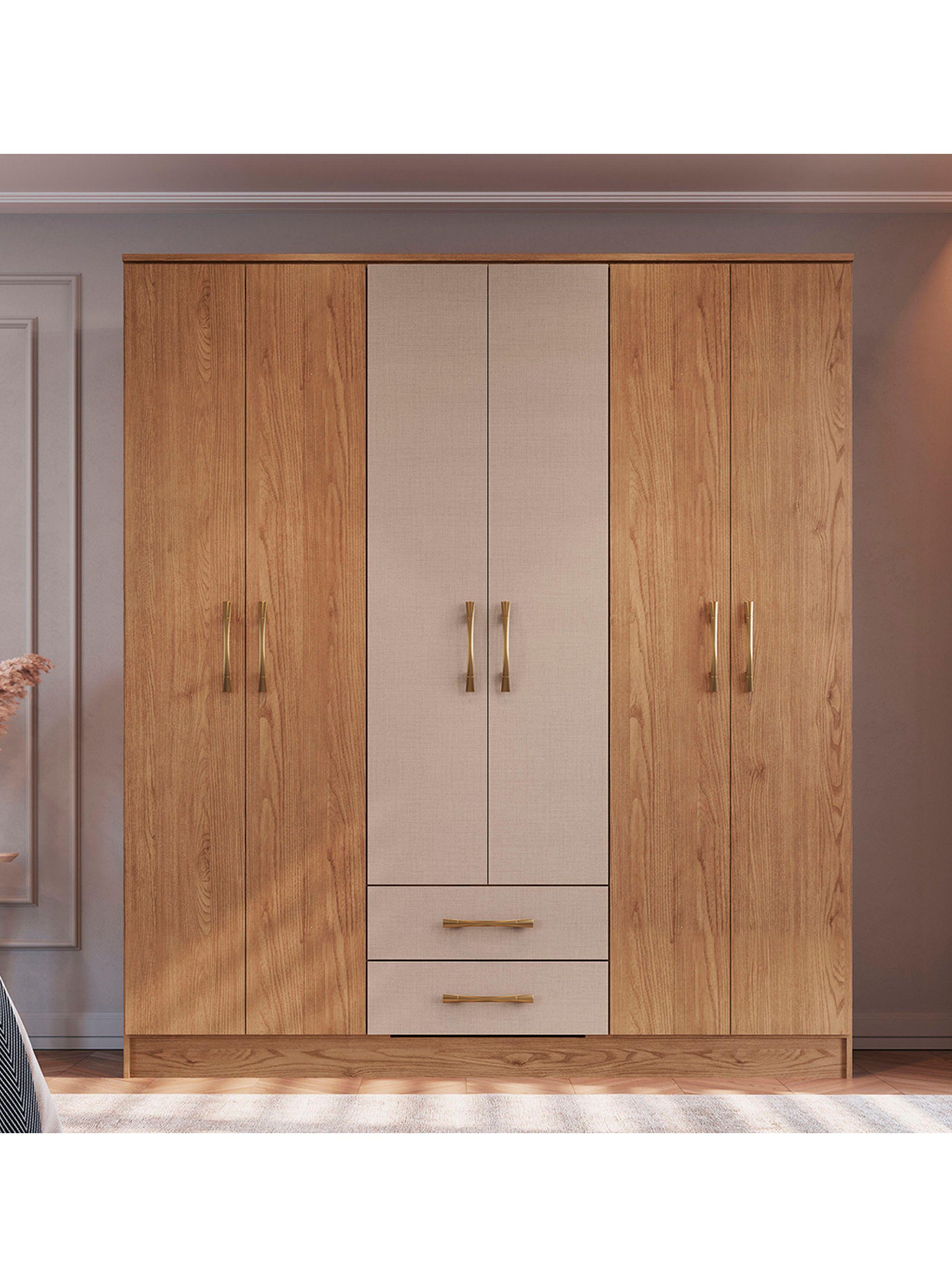 Clóset Pequim Bicolor 6 Puertas 2 Cajones-4