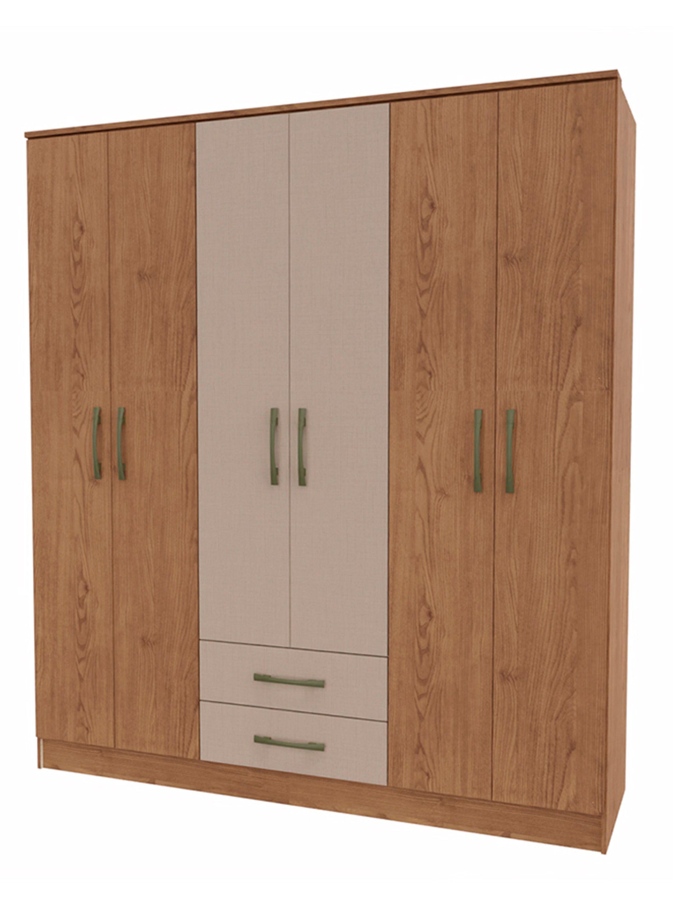 Clóset Pequim Bicolor 6 Puertas 2 Cajones-2