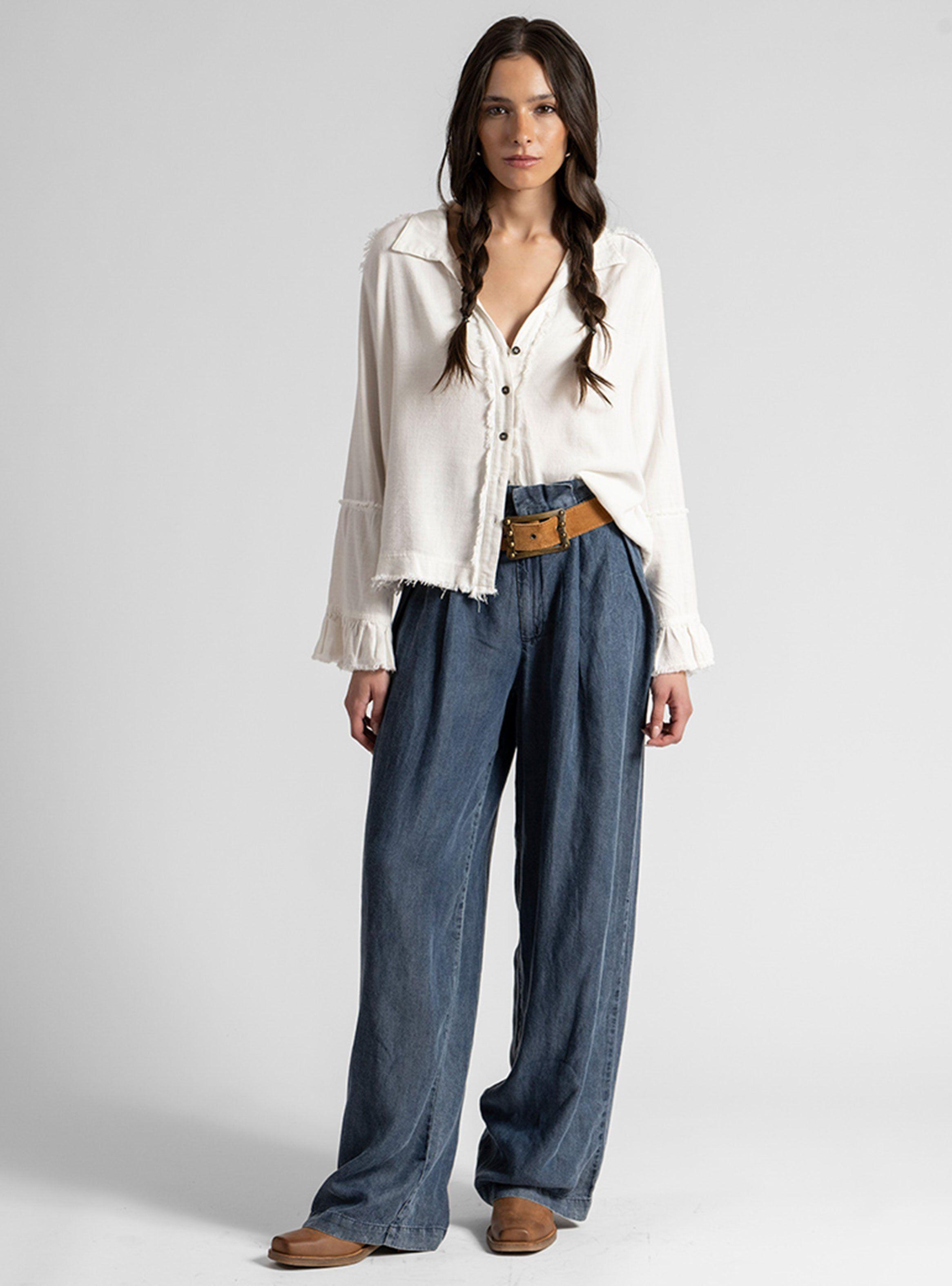 Blusa Sole Cinco Botones Lino-4
